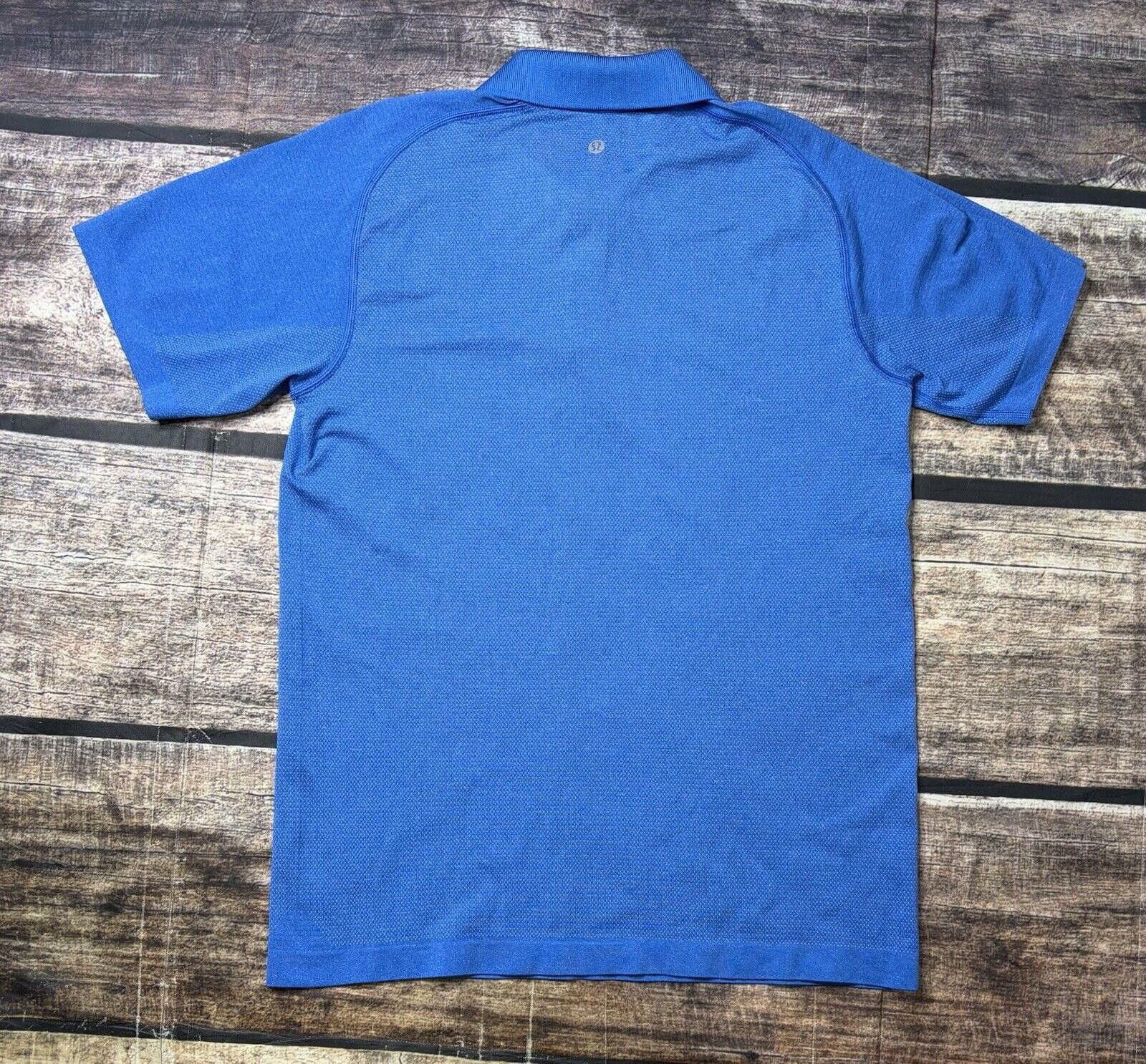 Lululemon Lululemon Polo Shirt Men's Medium Heathered Blue Stretch Size US M / EU 48-50 / 2 - 2 Thumbnail