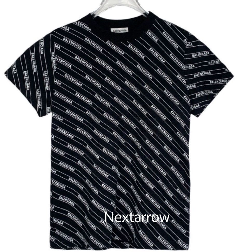 Balenciaga Balenciaga logo letter full print round neck black cotton s Size US XS / EU 42 / 0 - 1 Thumbnail