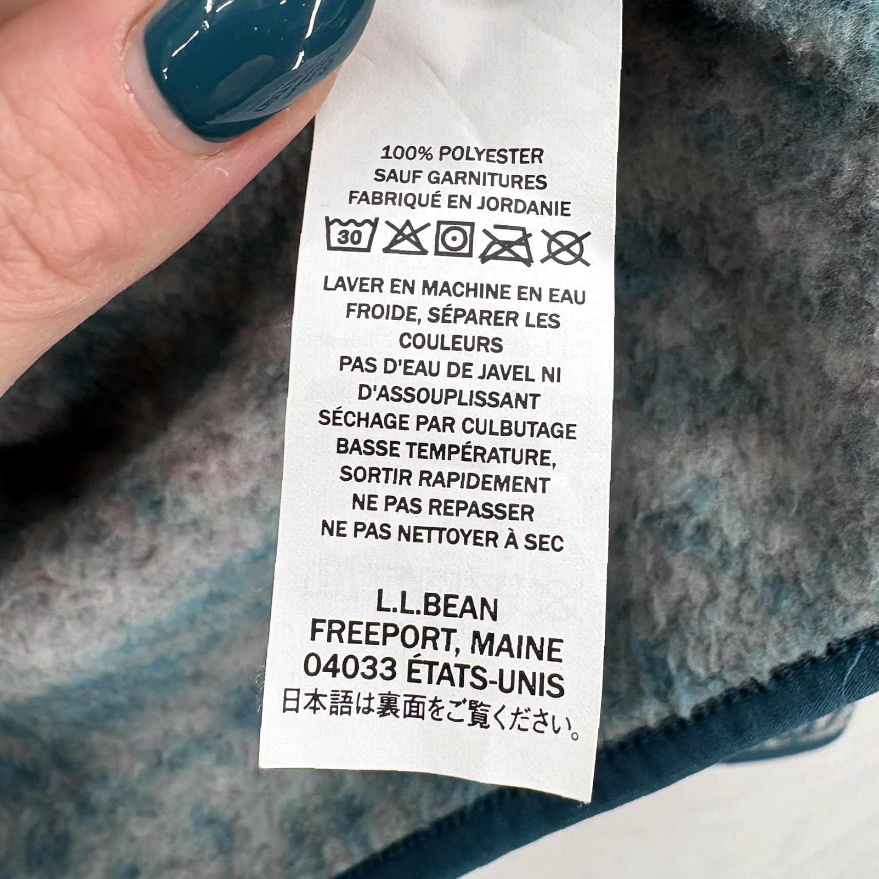 Vintage L.L.Bean Sweater Fleece Pullover Womens Medium Blue Print Snap Up Outdoors Trail Size M / US 6-8 / IT 42-44 - 6 Thumbnail