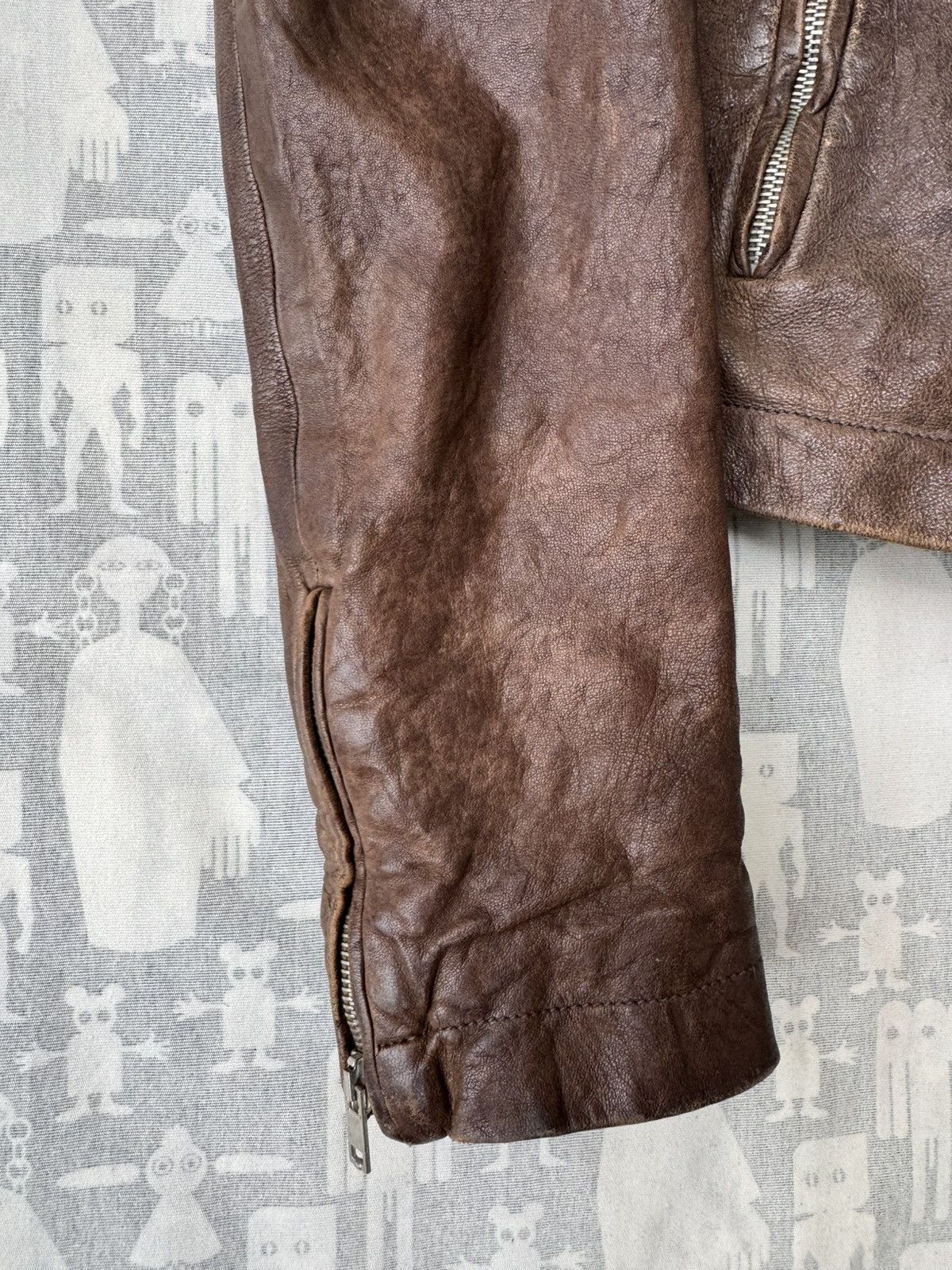 Rick Owens Rick Owens AW08 Stooges Dust Hammered Lamb Leather Jacket Size US M / EU 48-50 / 2 - 7 Thumbnail