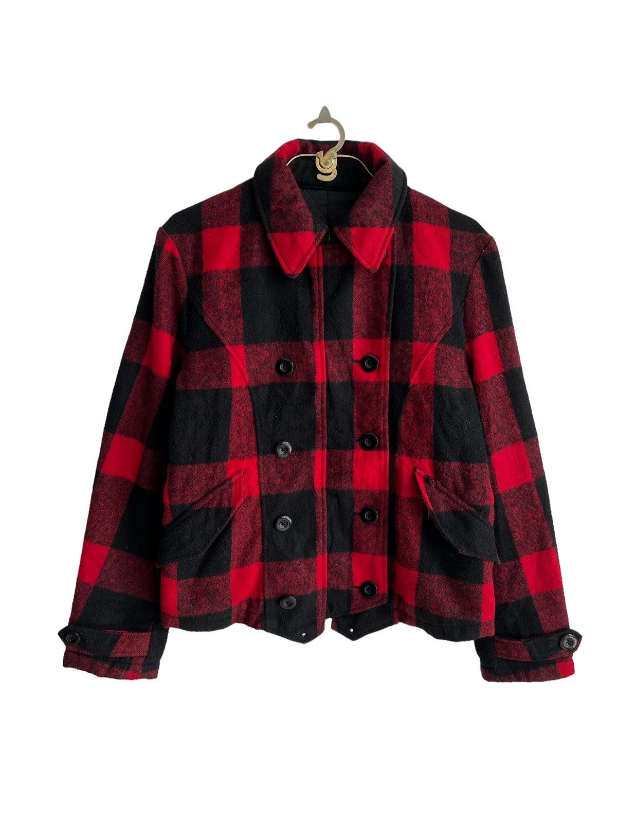 Lumberjack 1990s PPFM Anarchy Plaid Tartan Wool Blend Officer Jacket Size US M / EU 48-50 / 2 - 3 Thumbnail
