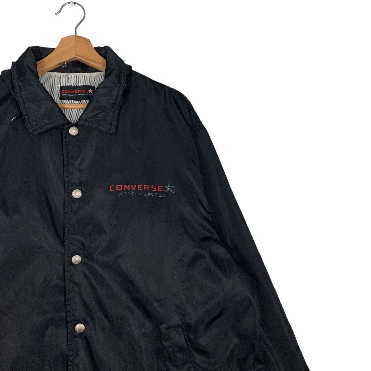 Converse 90's CONVERSE Big Logo Hooded Coach Jacket #0831-C37 Size US L / EU 52-54 / 3 - 7 Thumbnail