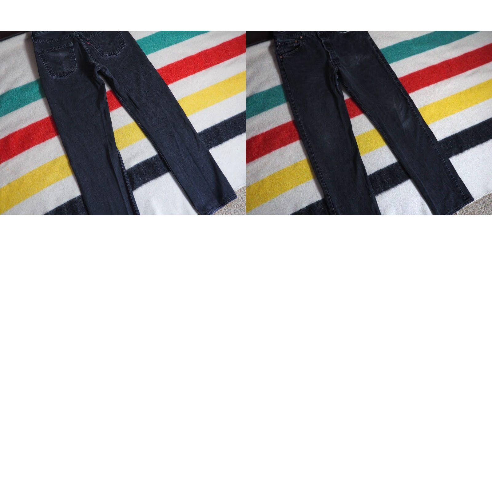 Levi's VTG Levi's 501 Jeans Denim 32x33 Black Faded Button Fly Mens 90s Grunge Straight Pants 501 Series Size US 32 / EU 48 - 8 Thumbnail
