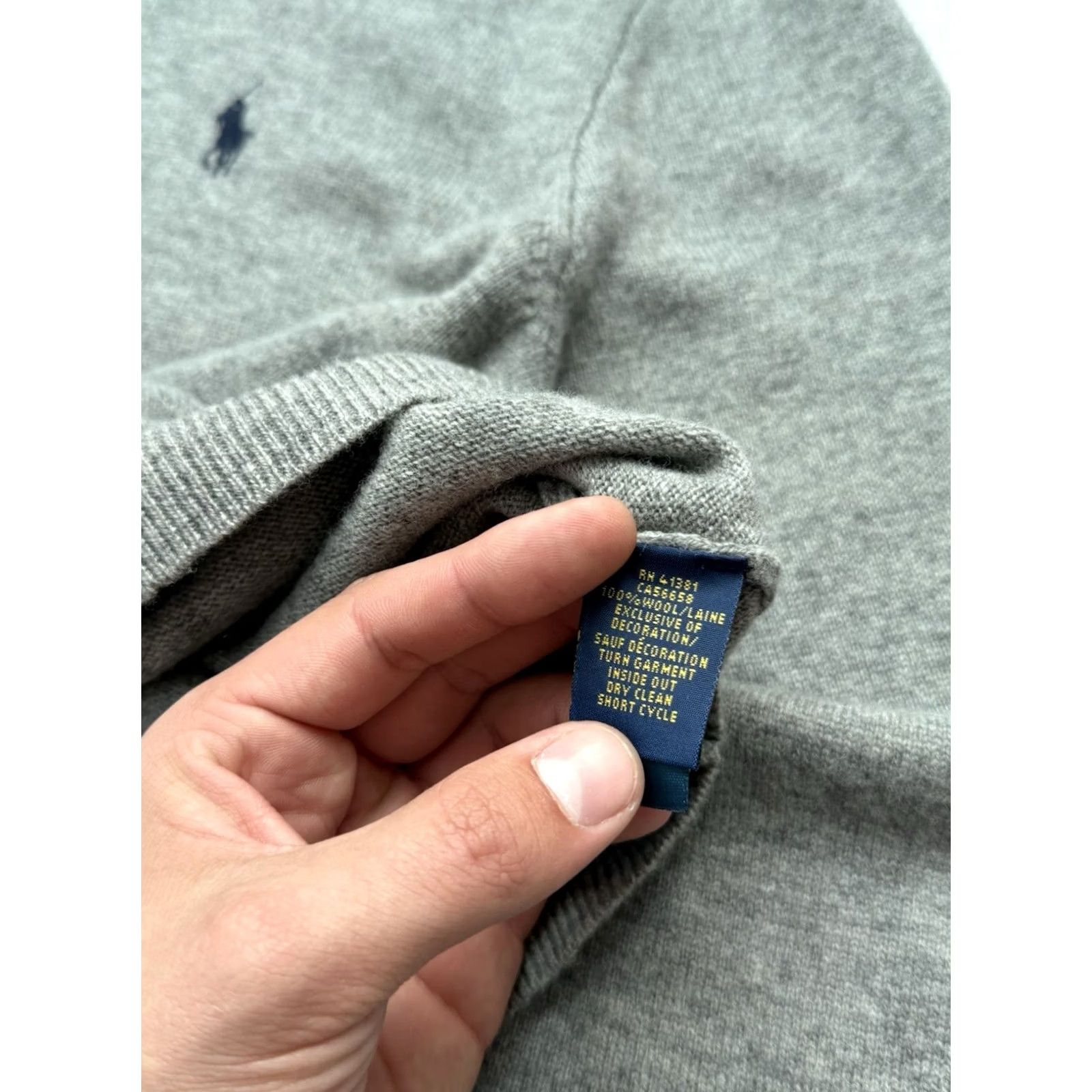 Polo Ralph Lauren VINTAGE Polo Ralph Lauren Classic Gray Wool Sweater Mens S Size US S / EU 44-46 / 1 - 6 Thumbnail