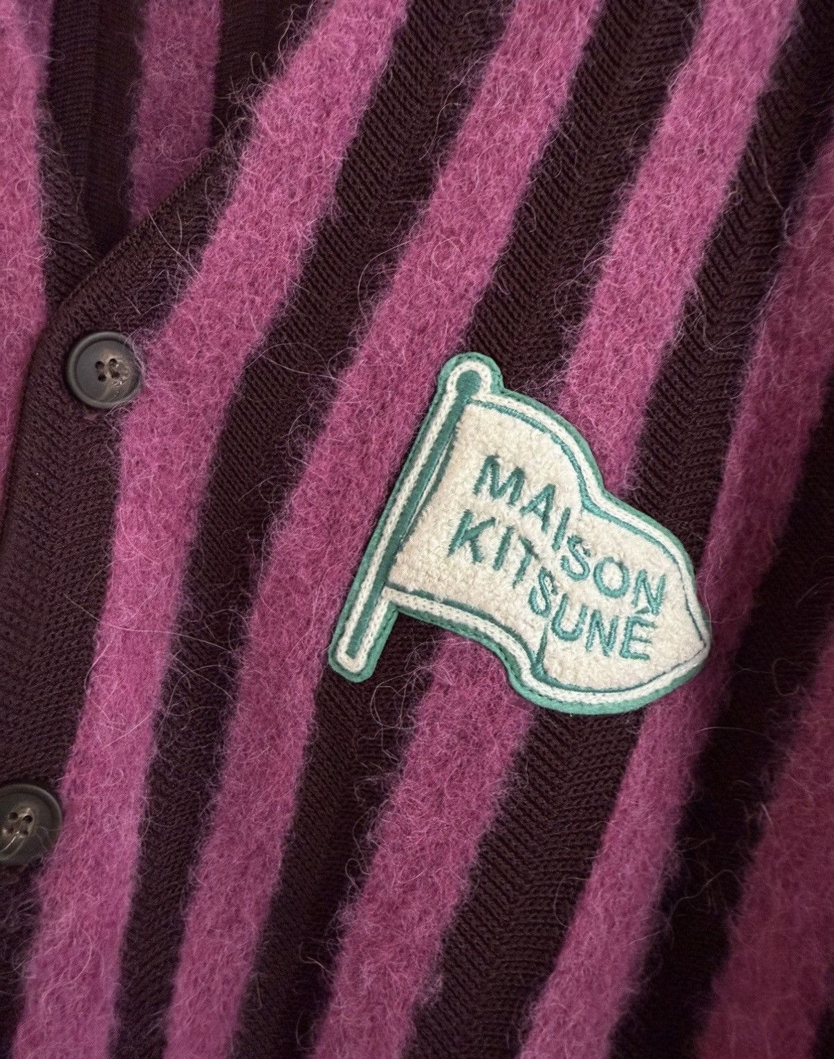 Maison Kitsune Maison kitsune striped comfort cardigan Size US M / EU 48-50 / 2 - 3 Thumbnail