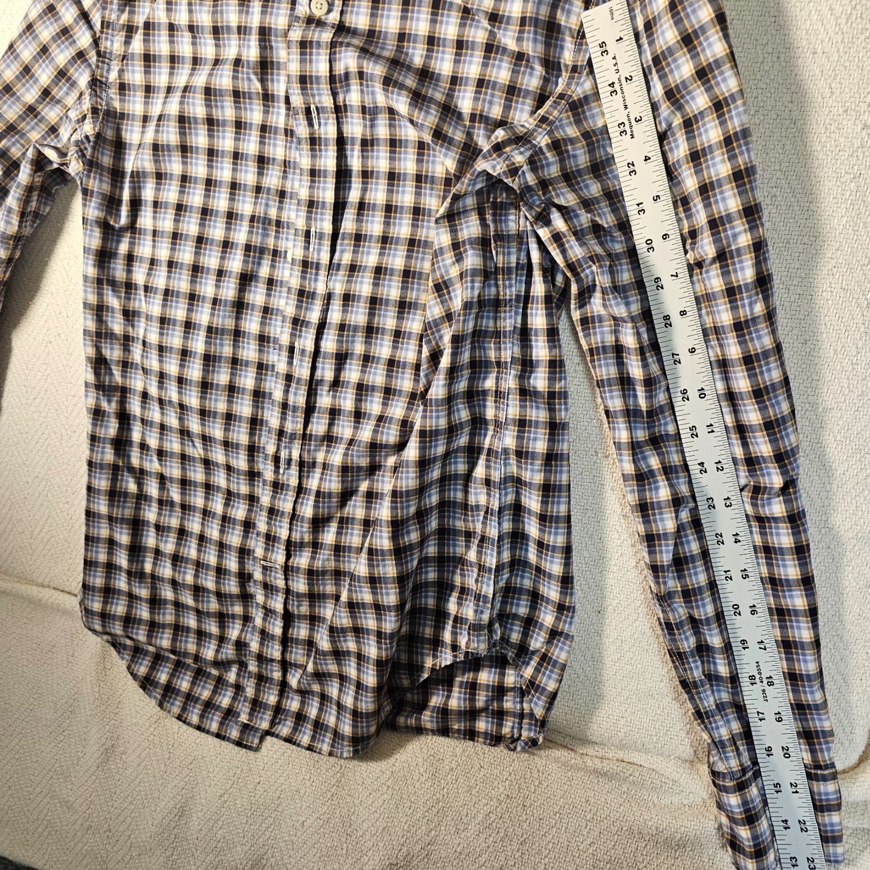 Banana Republic Banana Republic Button-Up Shirt Men Small Plaid Long Sleeve Blue Cotton Classic Preppy Mens Size US S / EU 44-46 / 1 - 6 Thumbnail