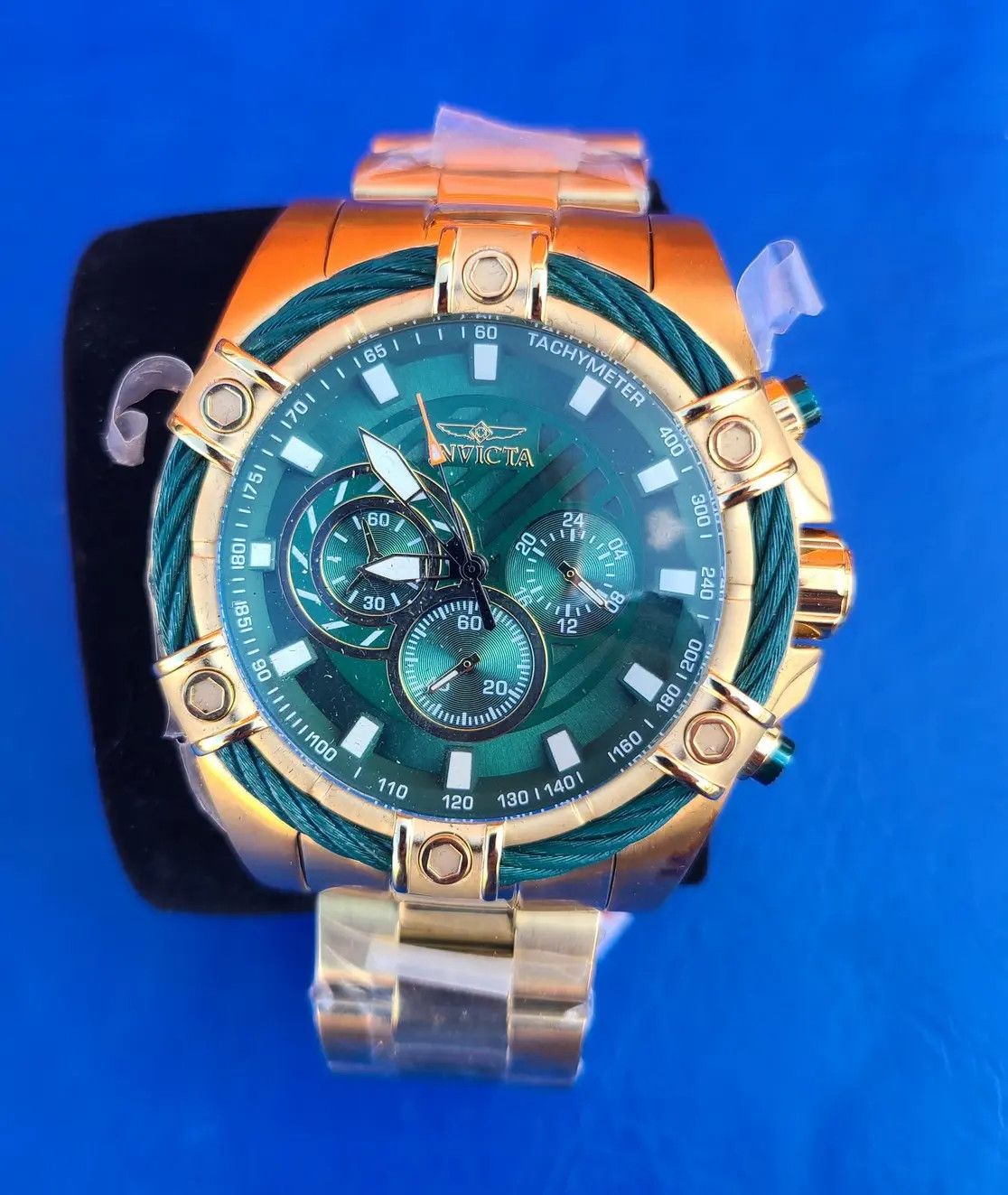 Invicta Invicta 25517 Men’s Bolt Green Gold Chronograph 50mm Size 46 - 5 Thumbnail