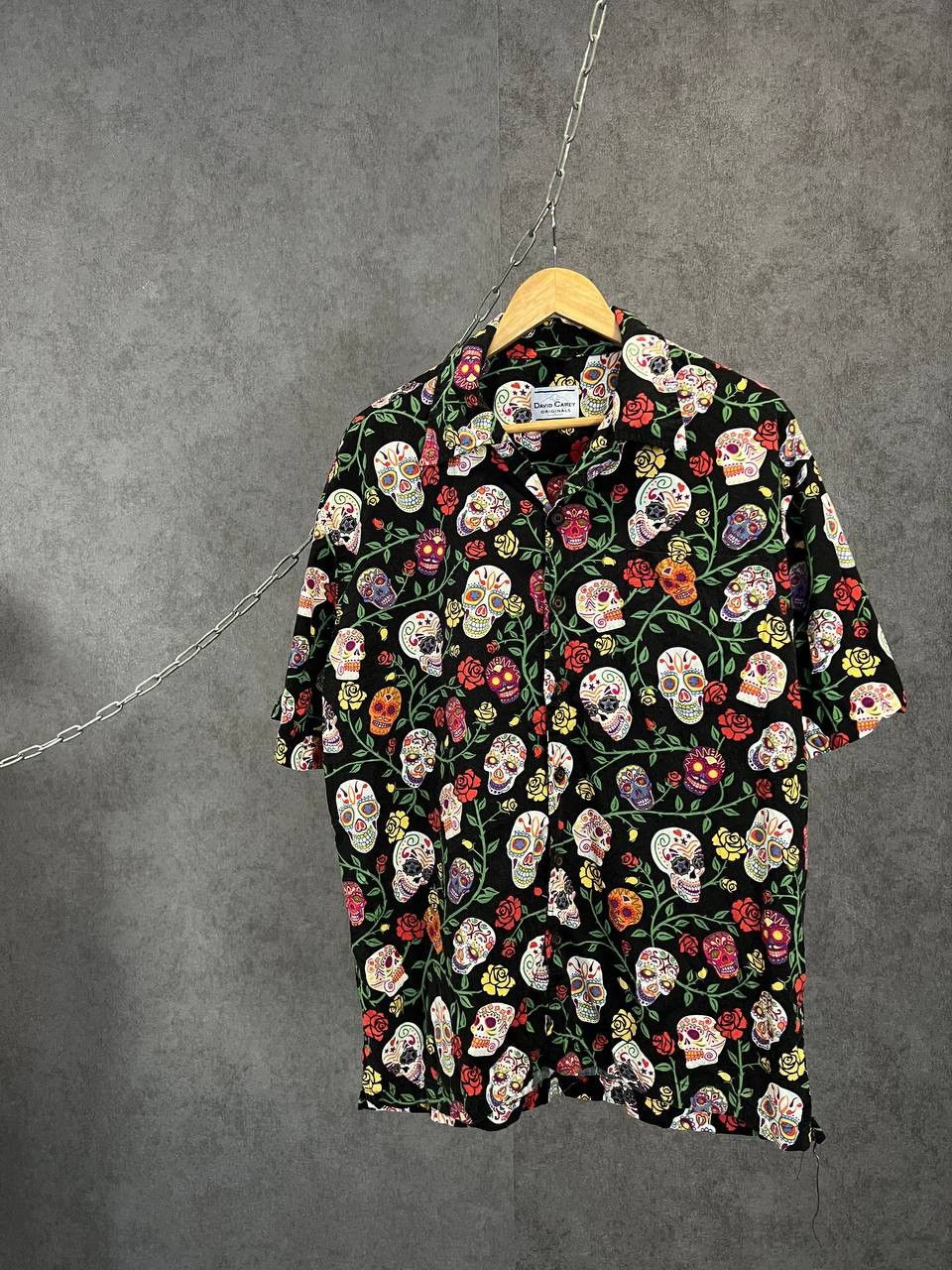 Other David Carey art skulls crazy Hawaiian shirt Size US L / EU 52-54 / 3 - 1 Thumbnail