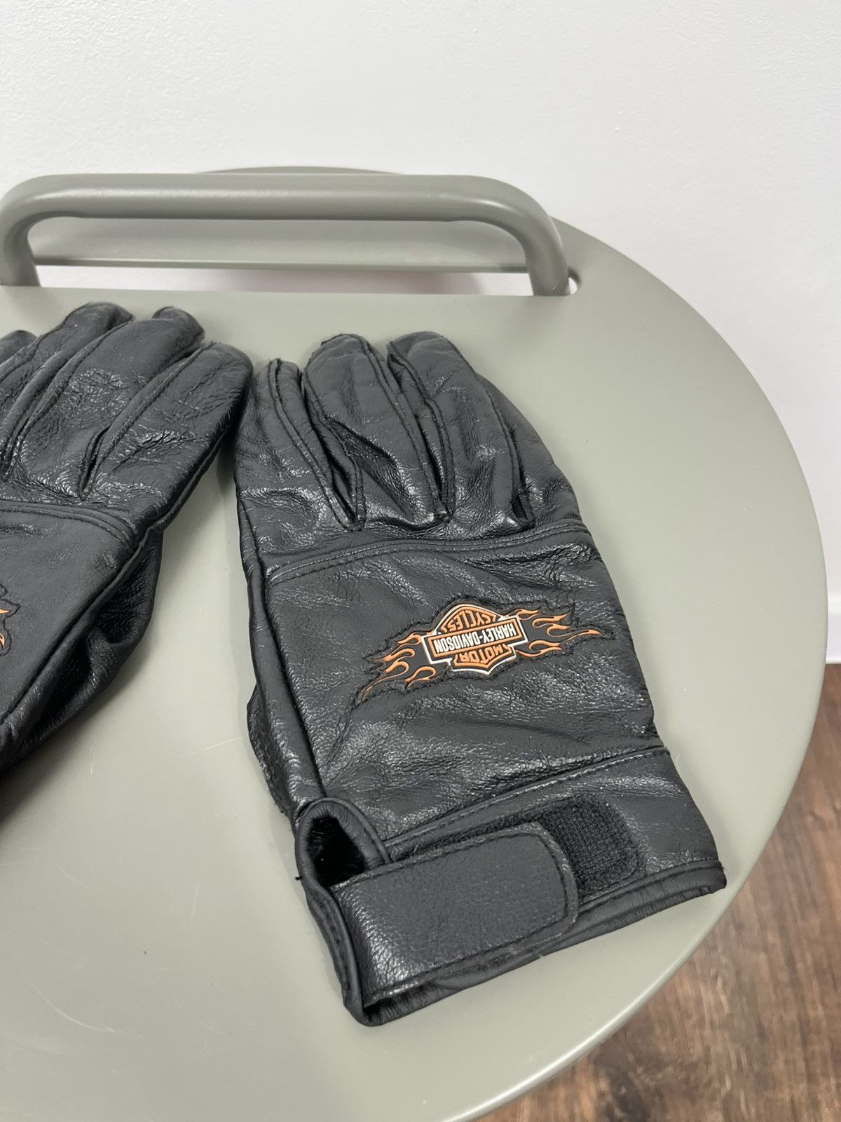Harley Davidson Harley-Davidson Leather Gloves Black Men’s Size L Size ONE SIZE - 5 Thumbnail