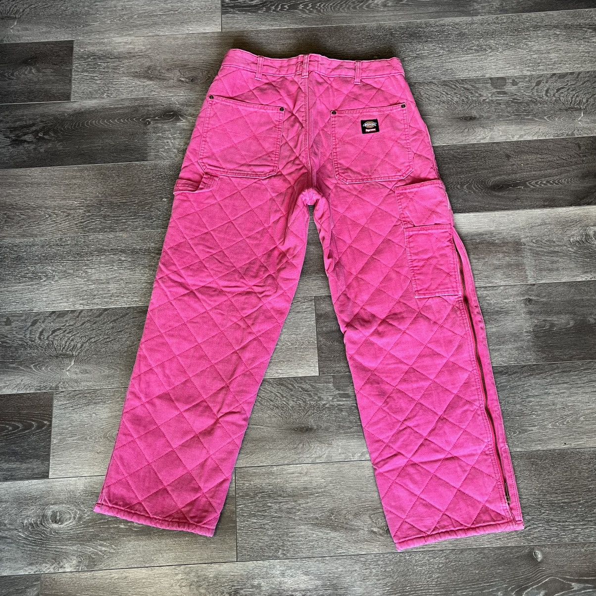 Dickies × Supreme Supreme x Dickies Quilted Double Knee Painter Pant Pink FW21 Size US 32 / EU 48 - 2 Thumbnail