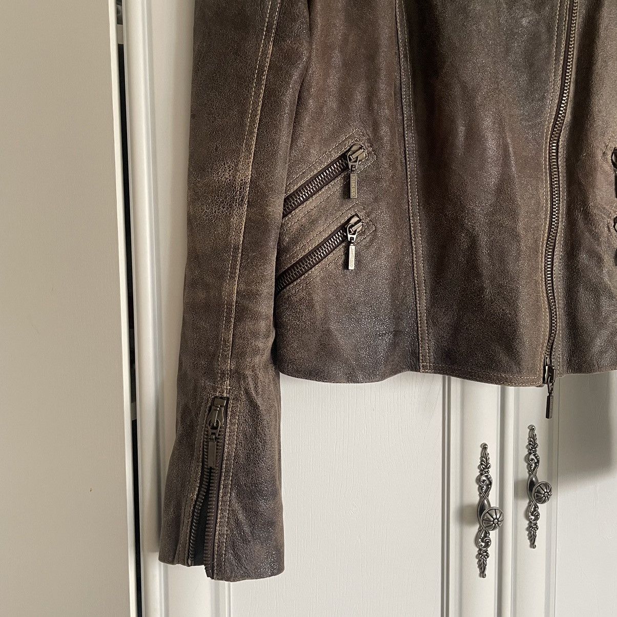 plein sud Plein Sud Rare Faded Biker Jacket Size M / US 6-8 / IT 42-44 - 4 Thumbnail