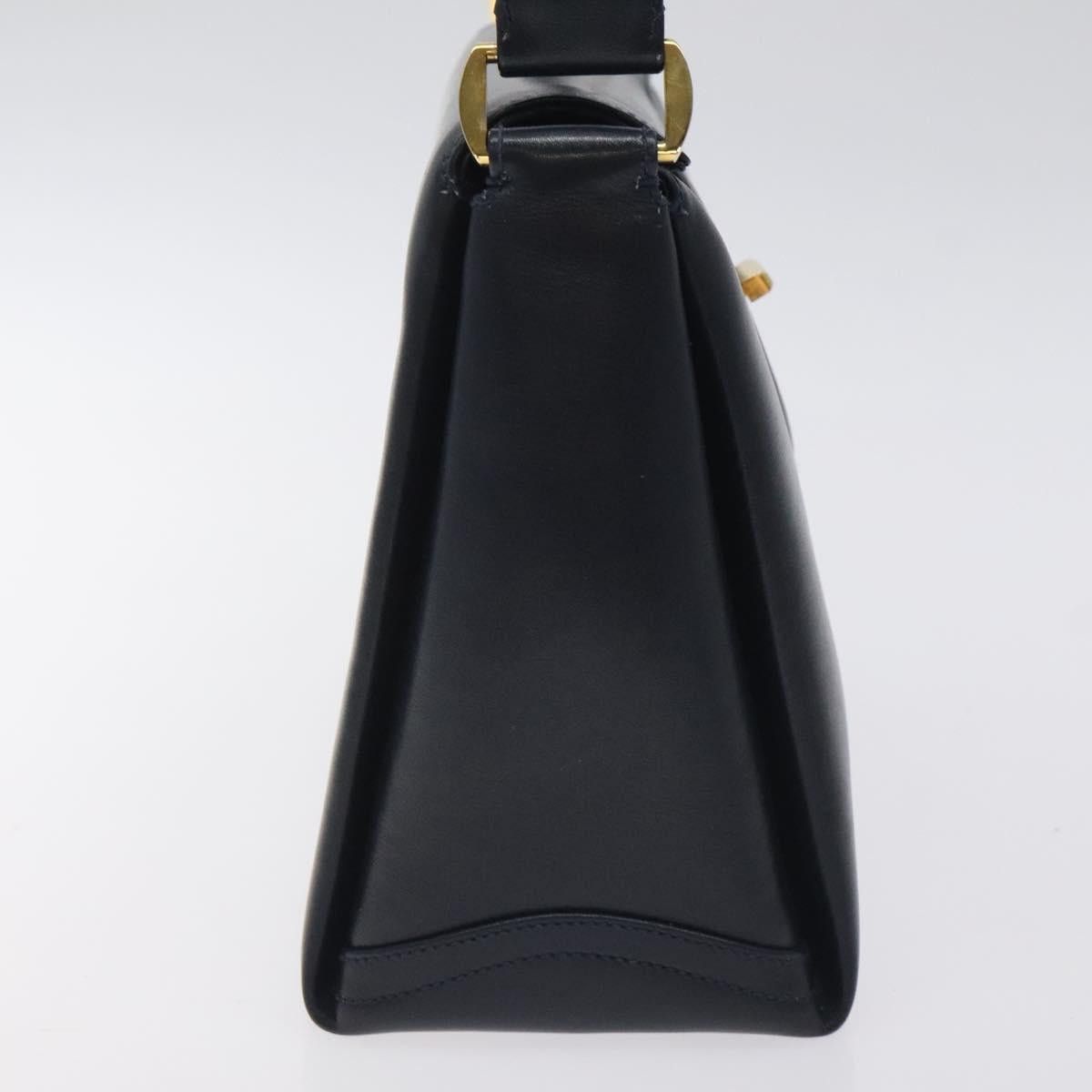 Gucci GUCCI Hand Bag Leather Navy Gold Size ONE SIZE - 3 Thumbnail