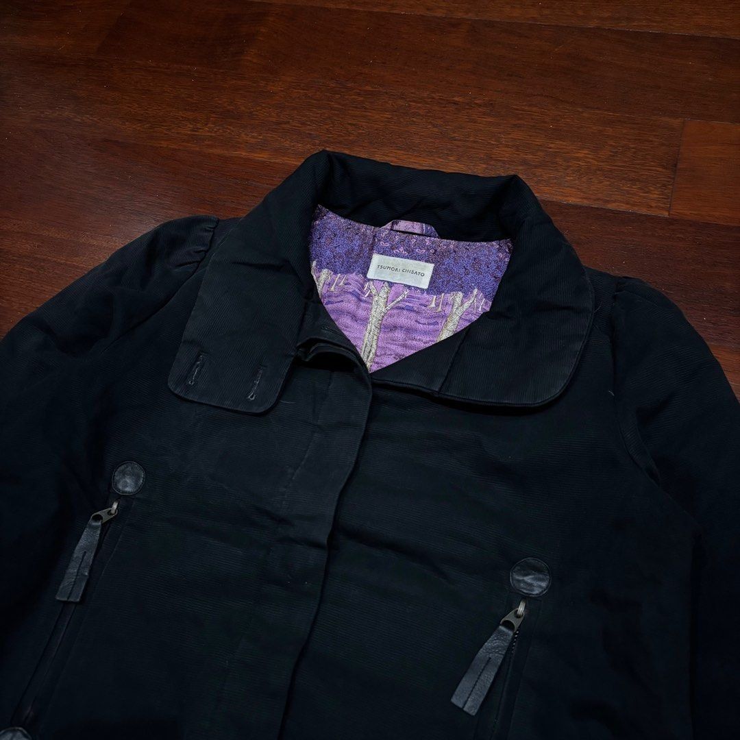 Tsumori Chisato Tsumori Chisato Utility Bomber Jacket Purple Graphic Lining Size US M / EU 48-50 / 2 - 2 Thumbnail