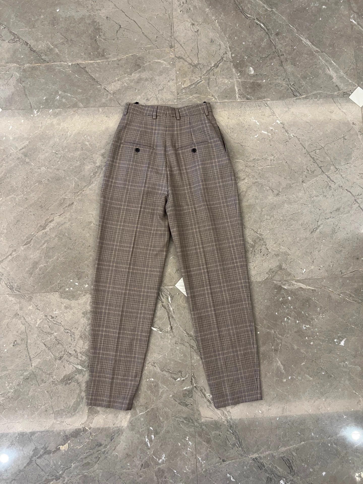 Celine Celine by Hedi Slimane POW Check Wool Harem Pants Women's 36 Size 26" / US 2 / IT 38 - 2 Thumbnail
