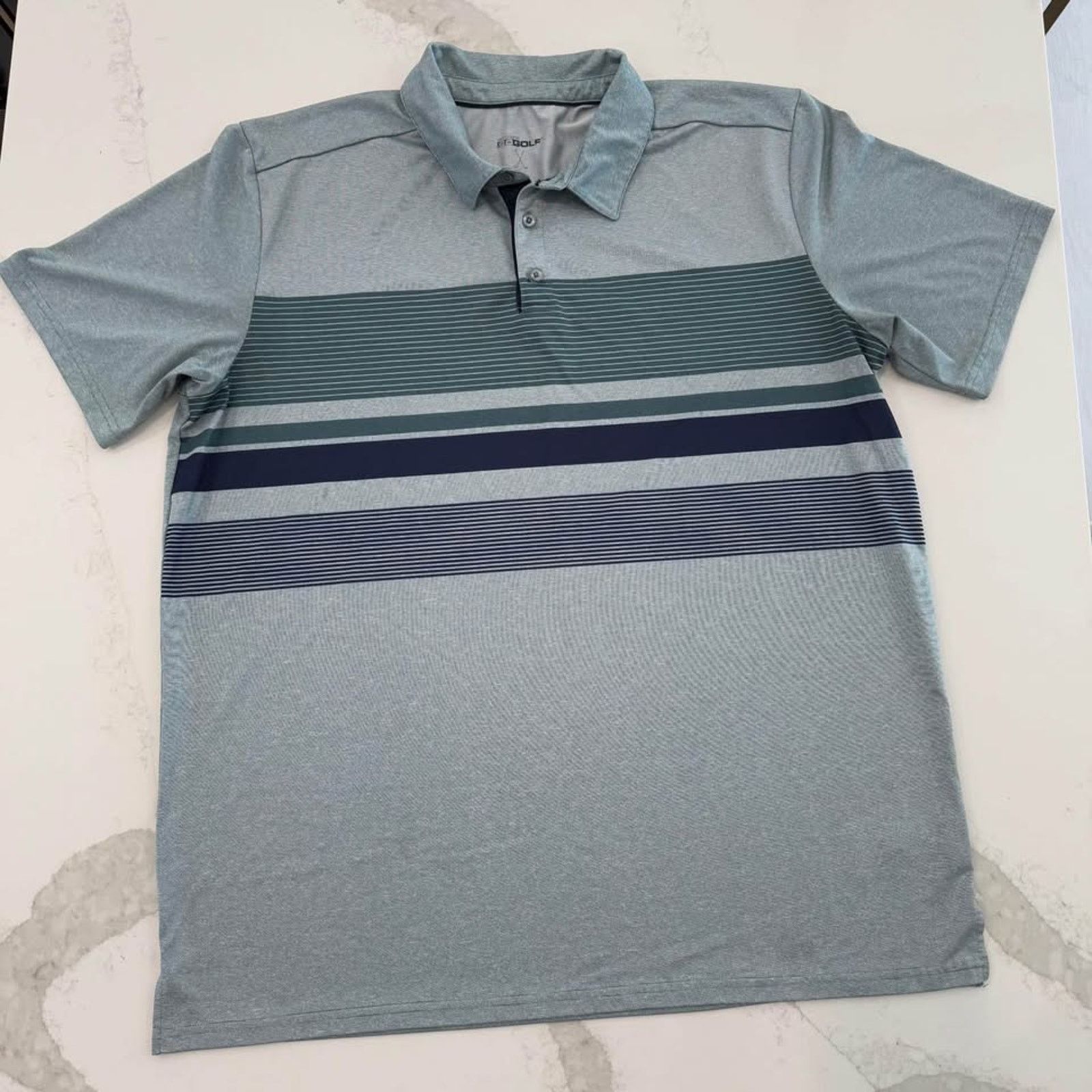 SKECHERS Skechers Go ShortSleeve Golf Polo Shirt Men XXL Blue/Striped Size US XXL / EU 58 / 5 - 1 Thumbnail