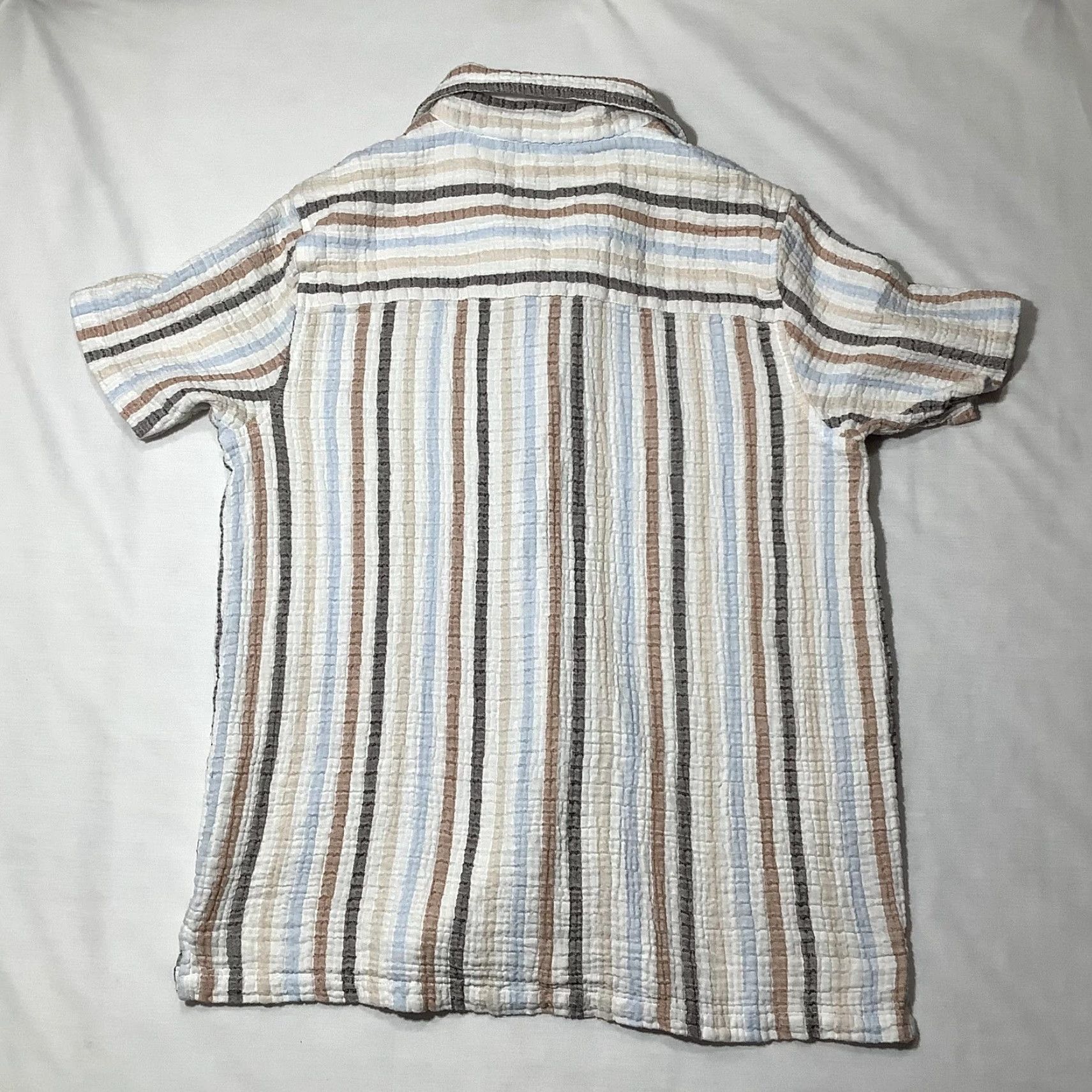 Vintage Common People Shirt Mens M Striped Short Sleeve Button Front Camp Collar Size US M / EU 48-50 / 2 - 6 Thumbnail