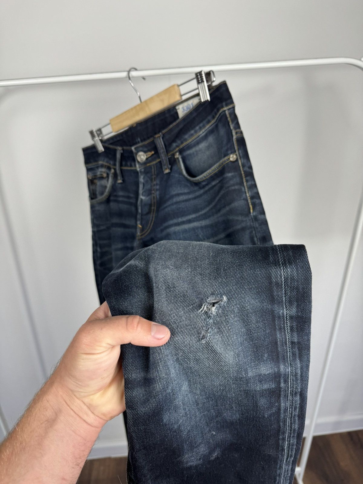 G-Star G Star Raw 3301 Low Tapered Jeans W30 L32 Denim Pants Men Size US 30 / EU 46 - 10 Thumbnail