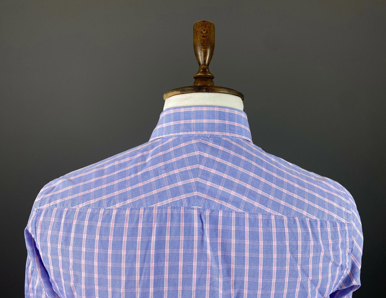 Designer Hackett London 100's 2 Ply Slim Fit Blue Shirt Size 39 Size US M / EU 48-50 / 2 - 5 Thumbnail