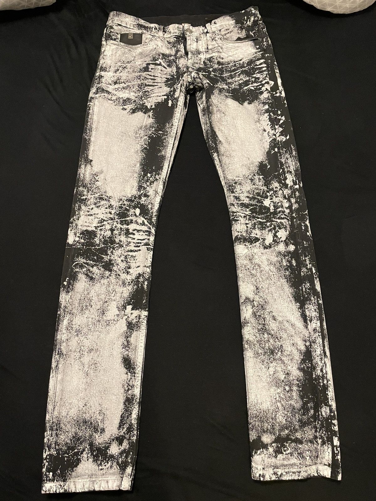 image of 1017 Alyx 9Sm Treated Denim in White, Men's (Size 32)