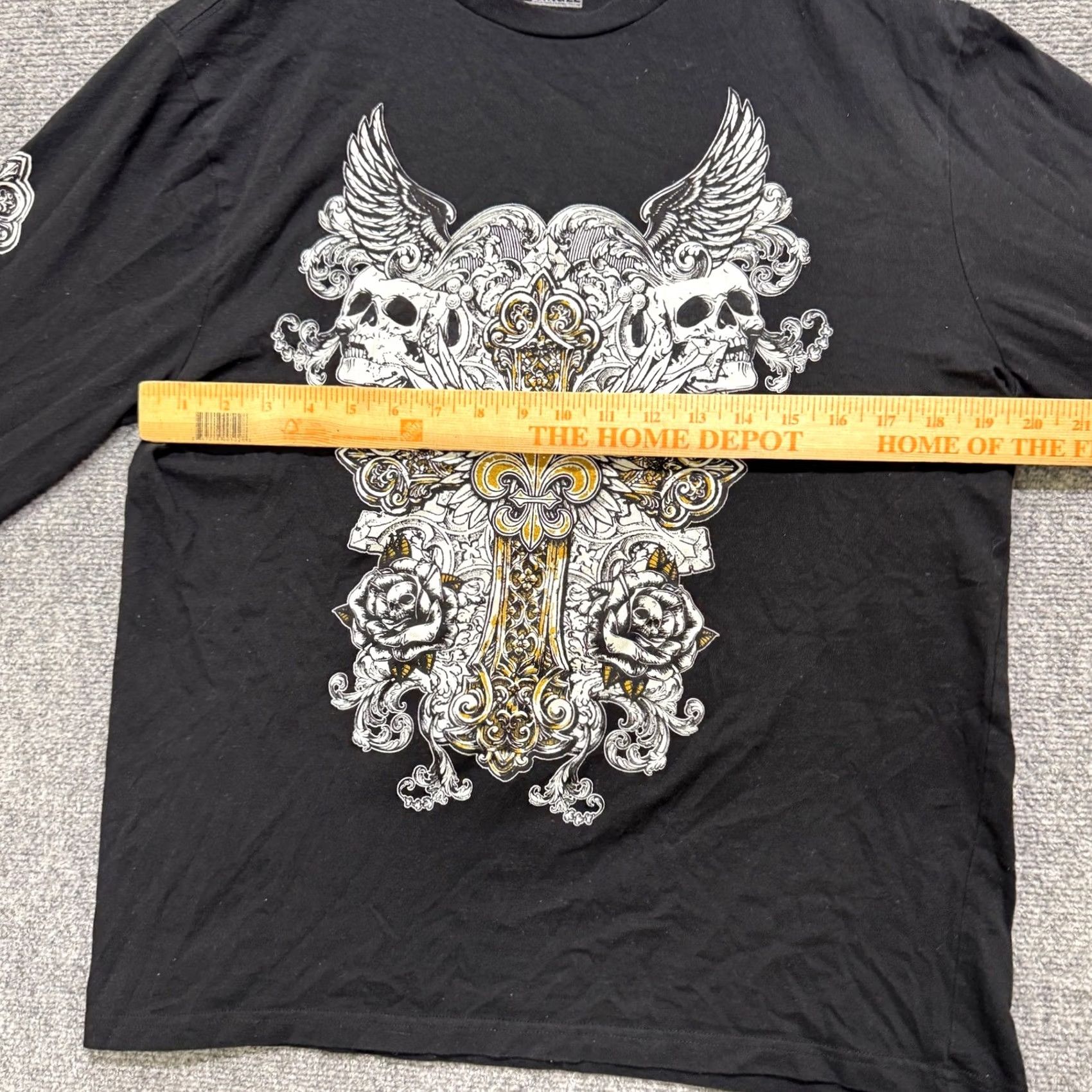 The Unbranded Brand Y2K Thirty Single Long Sleeve Shirt Men Large Skeletons Cotton Blend Grunge Black - The Unbranded Brand, Regular, Mens Size US L / EU 52-54 / 3 - 5 Thumbnail
