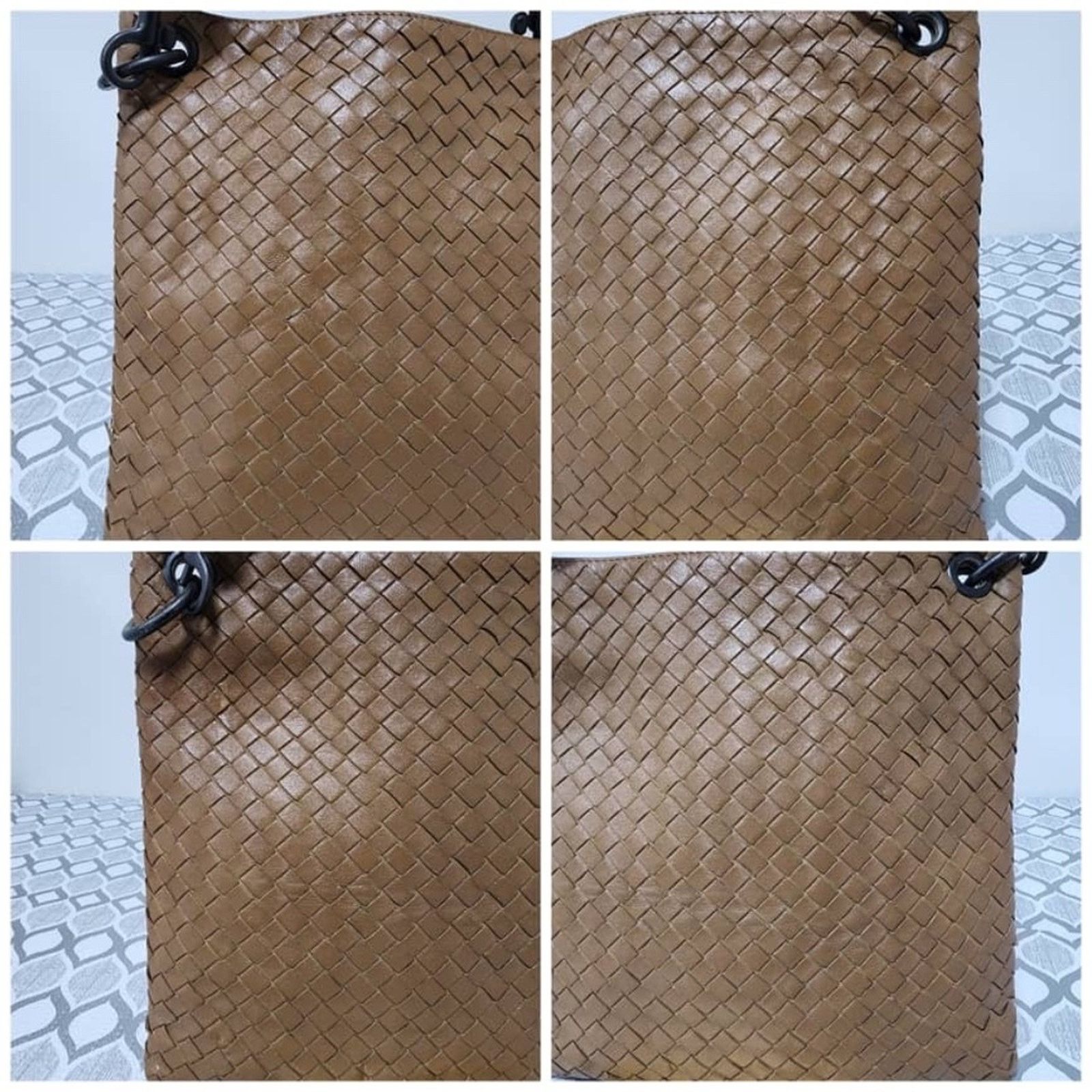 Bottega Veneta Authentic Bottega Veneta Intrecciato Messenger Bag Beige Size ONE SIZE - 6 Thumbnail