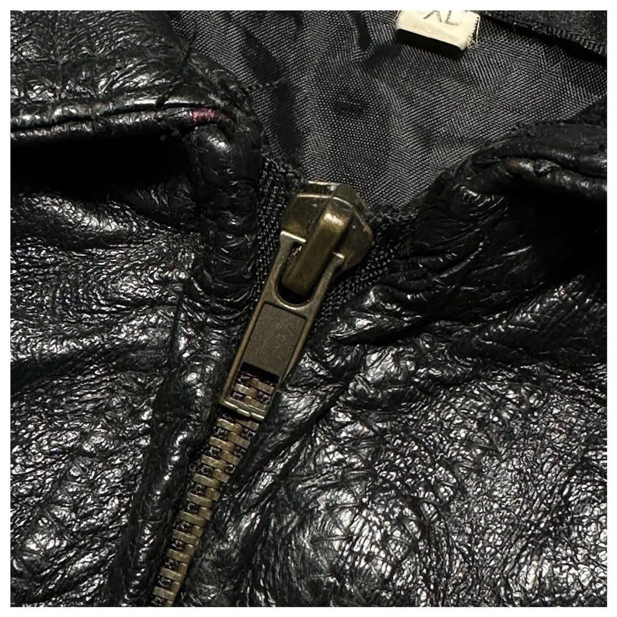 Vintage 2000S ITALIAN STONE DESIGN NAVARRE LEATHER PATCHWORK JACKET Size US XL / EU 56 / 4 - 4 Thumbnail