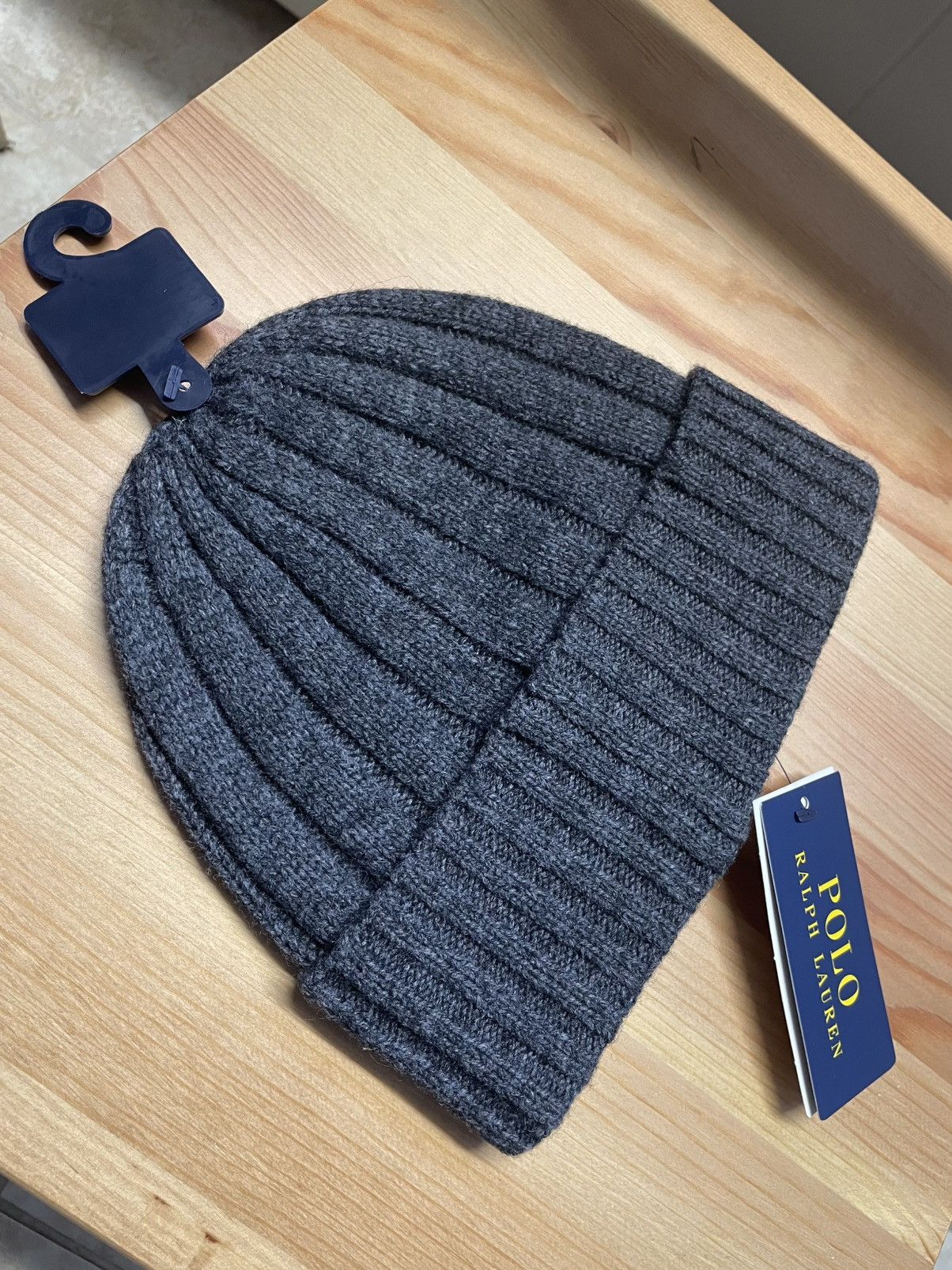 Polo Ralph Lauren Polo Ralph Lauren Beanie Charcoal Gray Blue Hat RL Knit Size ONE SIZE - 6 Thumbnail