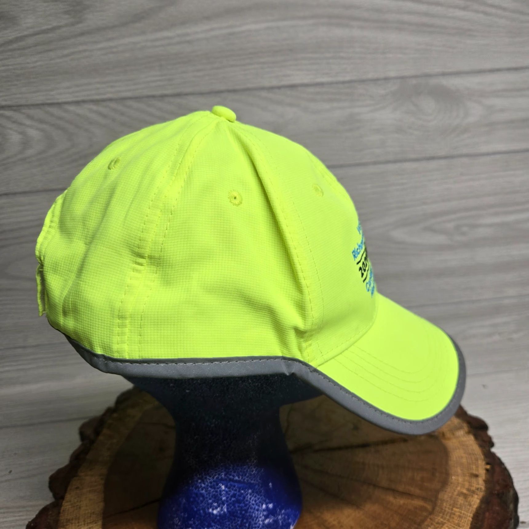 Vintage VCU Hat Baseball Cap One Size Green Adjustable Men Virginia Commonwealth VCU 2021 Finisher Marathon Running Neon Baseball Cap Hat Size ONE SIZE - 2 Thumbnail