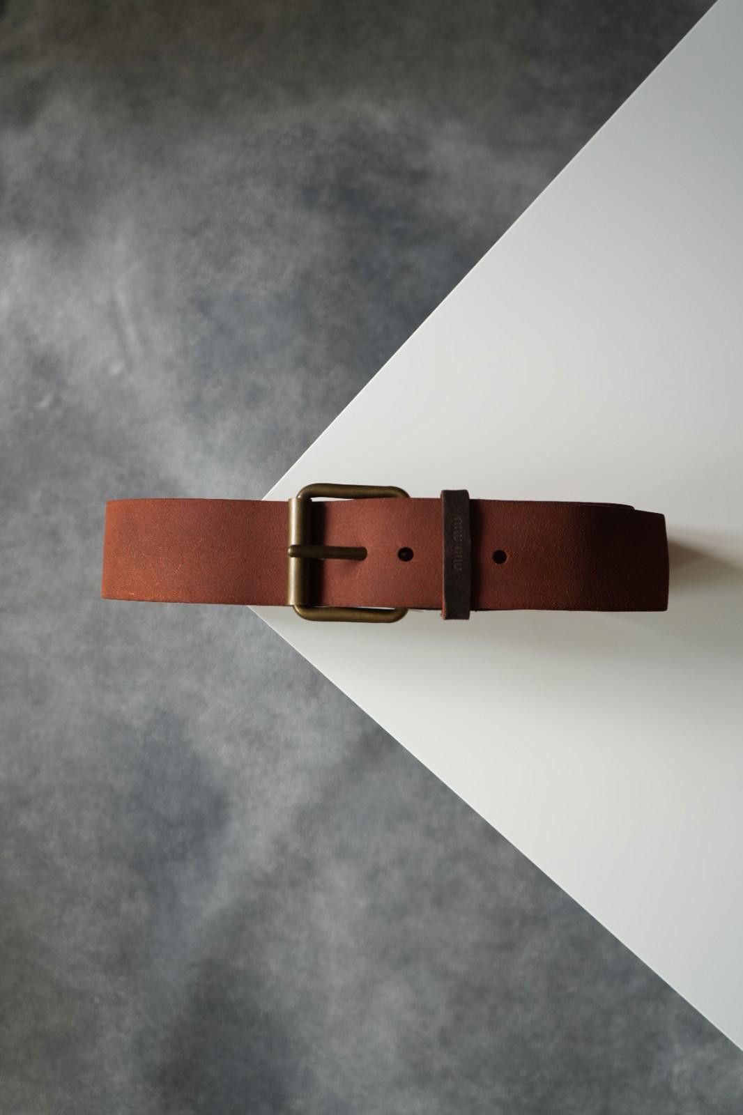 Miu Miu S/S 2002 Miu Miu Runway Broad Leather Belt Vintage Unisex Size ONE SIZE - 4 Thumbnail
