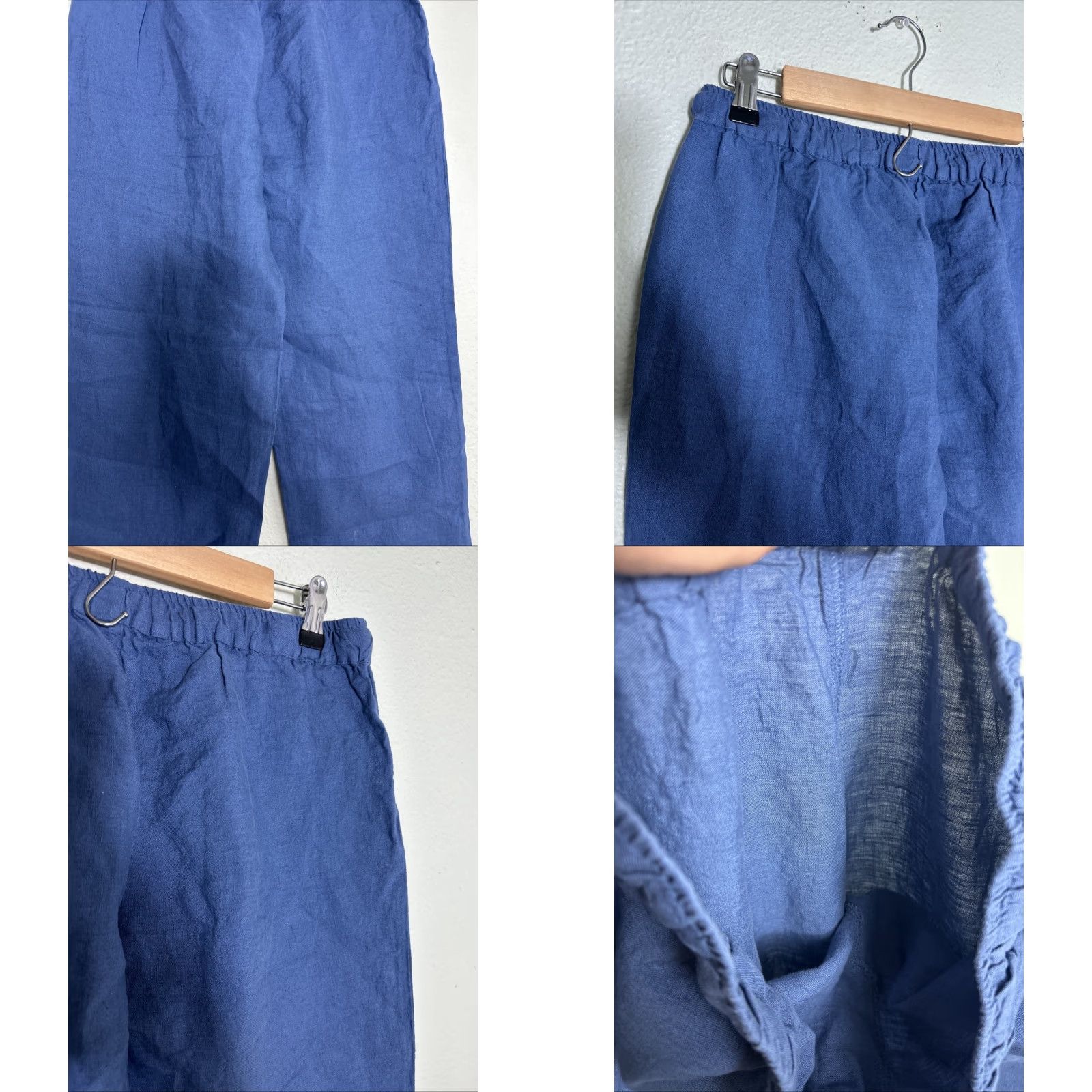 Vintage VINTAGE Serena And Lily Womens XS Linen Pants Blue 28x28 Size 26" / US 2 / IT 38 - 8 Thumbnail