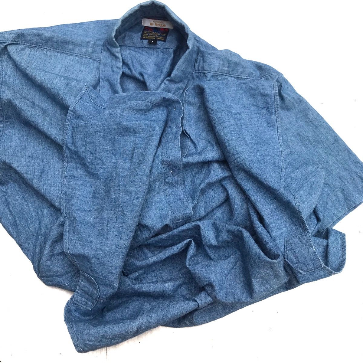 BRU NA BOINNE × Japanese Brand × Vintage Bruna Boinne TabiSugata nananinsha Authentic Denim Shirt Size US M / EU 48-50 / 2 - 7 Thumbnail