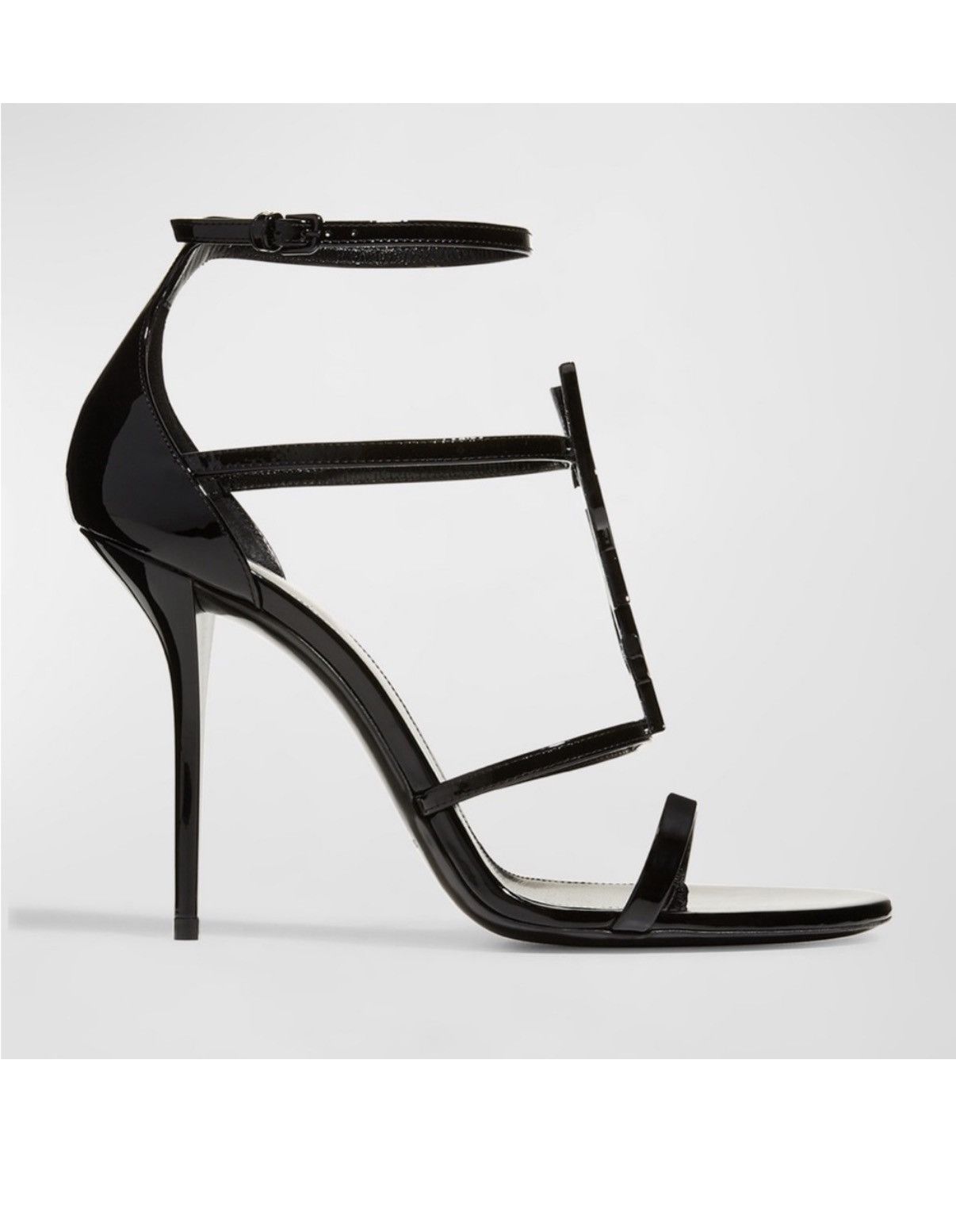 Yves Saint Laurent Saint Laurent 100mm Opyum YSL Patent Leather Sandals Size US 7.5 / IT 37.5 - 2 Thumbnail