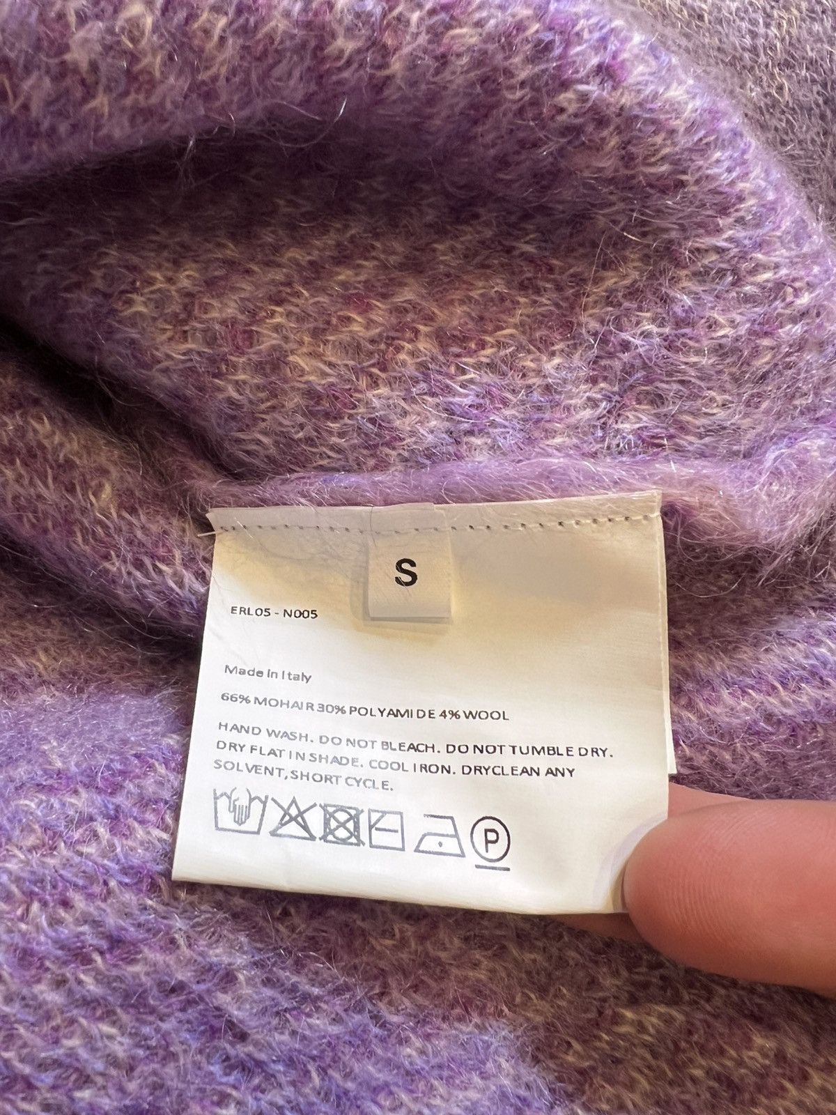 ERL ERL purple gradient mohair sweater Size US S / EU 44-46 / 1 - 5 Thumbnail