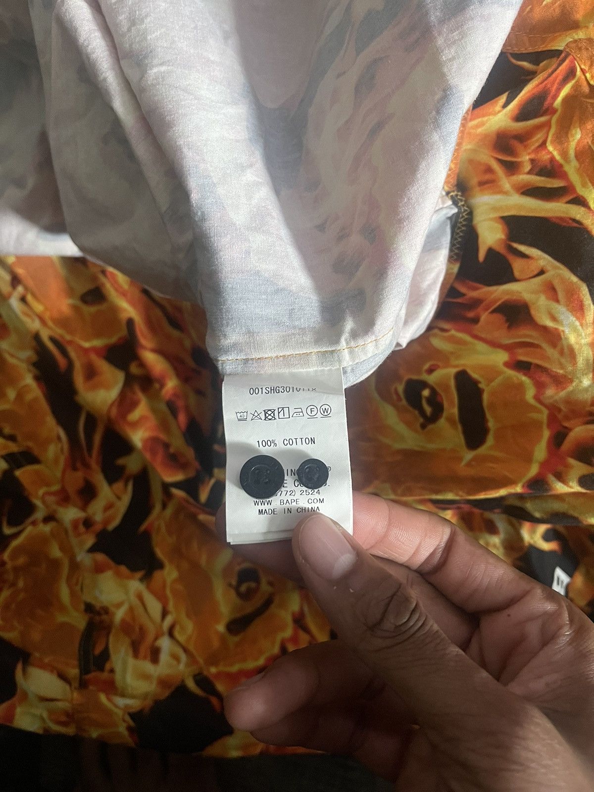 Bape Bape Flame Open Collar Shirt Size US M / EU 48-50 / 2 - 7 Thumbnail