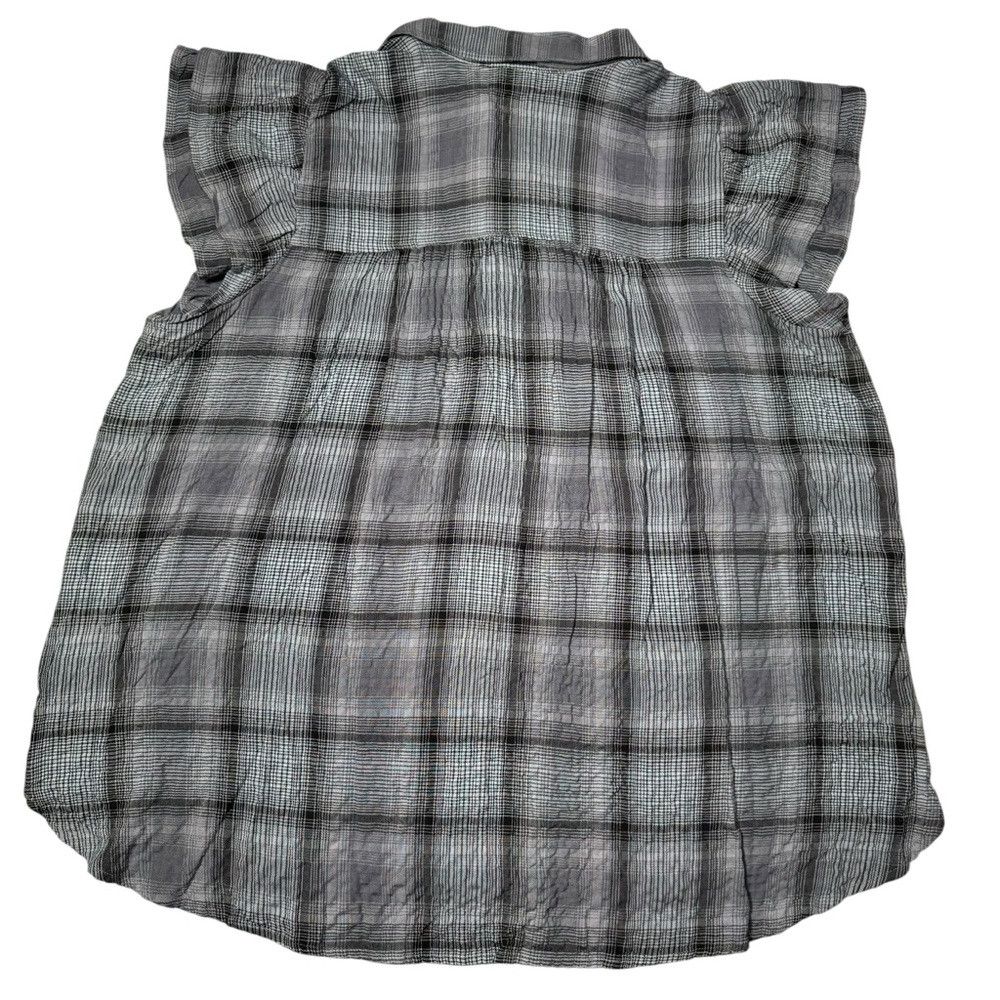 Other NWT New Jane and Delancey Textured Rayon Plaid Flutter Slee Size XXL / US 16-18 / IT 52-54 - 3 Thumbnail