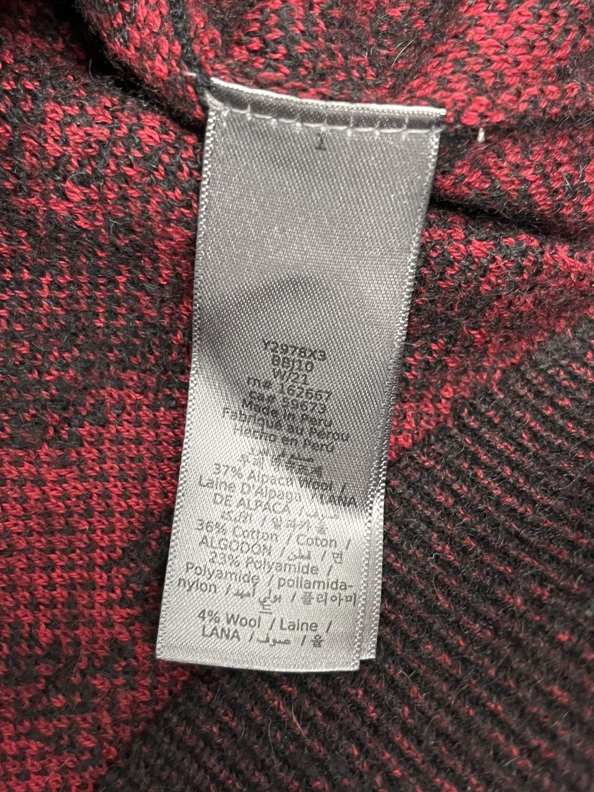 John Varvatos Distressed zebra jacquard cardigan. Large Size US L / EU 52-54 / 3 - 10 Thumbnail
