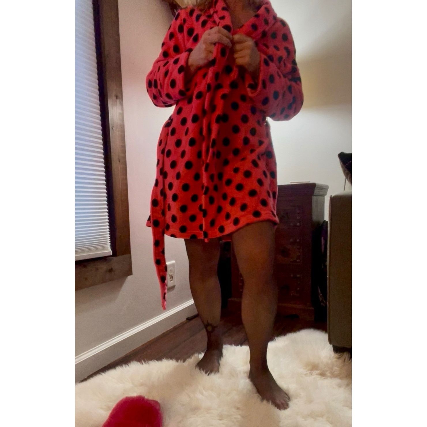 Victoria's Secret Victoria's Secret Bright PINK Women's XS Polka Dot Thick Sof Size ONE SIZE - 3 Thumbnail