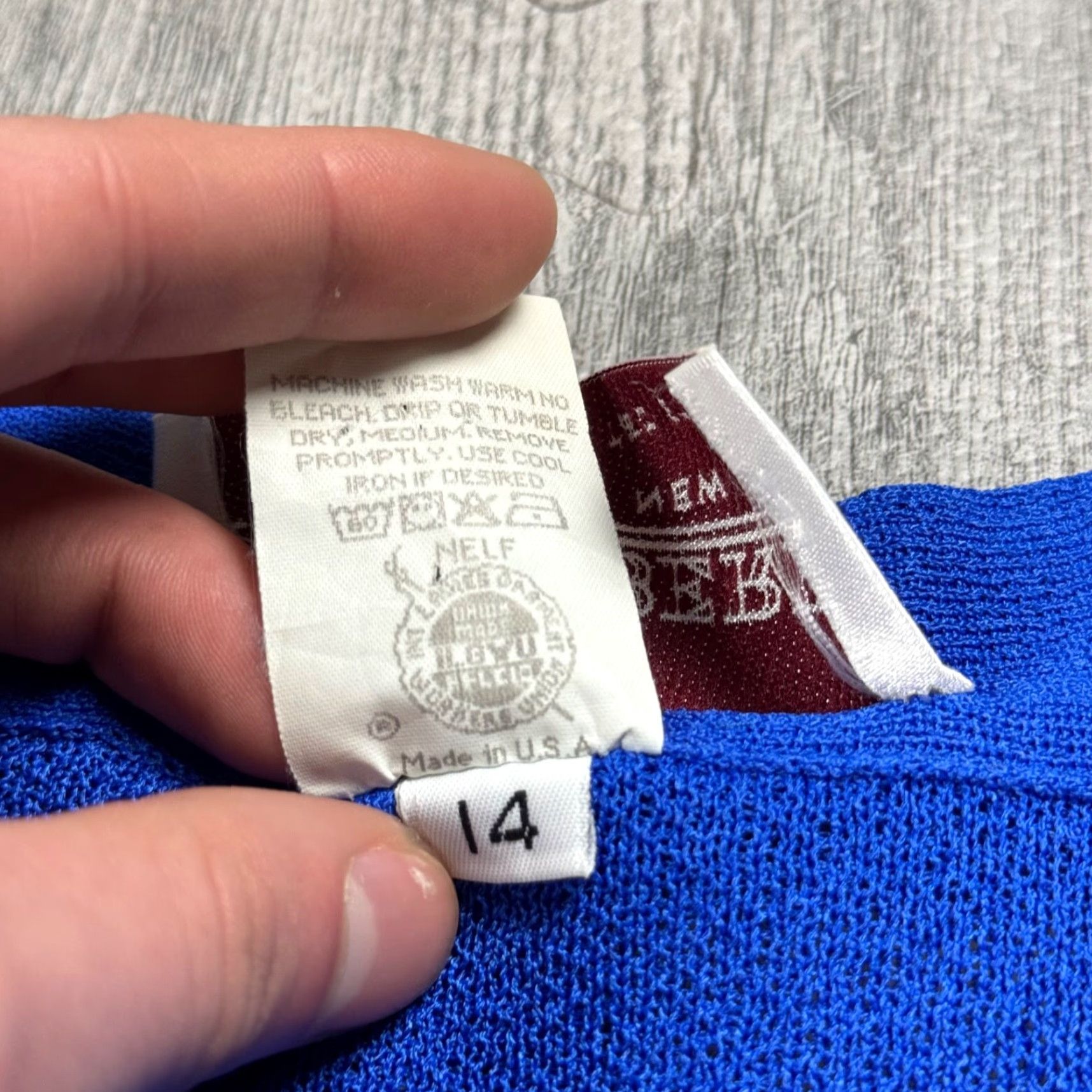 Vintage VINTAGE Castleberry Womens Blue Polyester Knit Formal Clasp Cardigan Sweater 14 90s Business Womens Size XL / US 12-14 / IT 48-50 - 5 Thumbnail