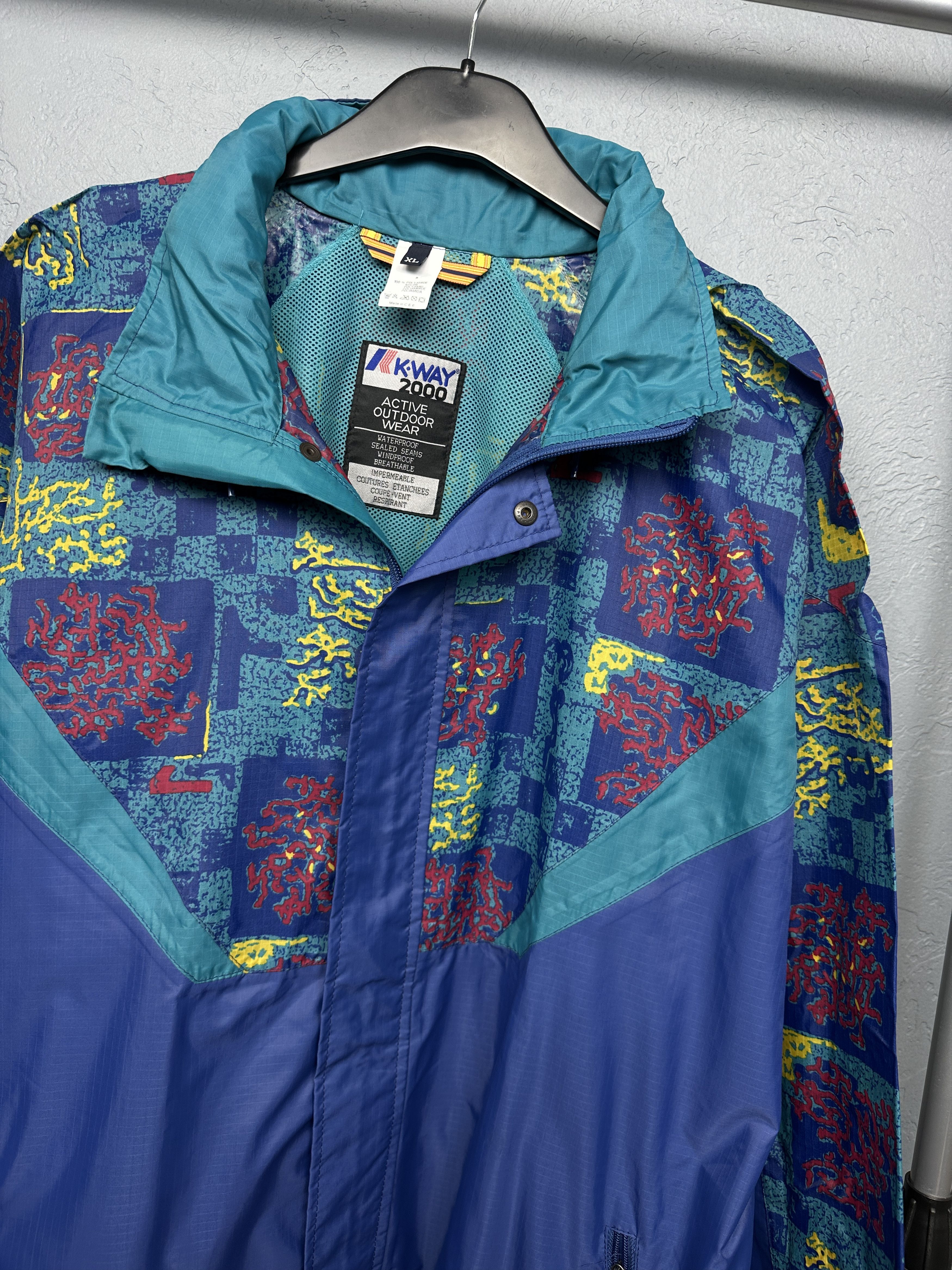K-Way K-Way Vintage Mens Windbreaker Nylon Jacket Size US XL / EU 56 / 4 - 2 Thumbnail