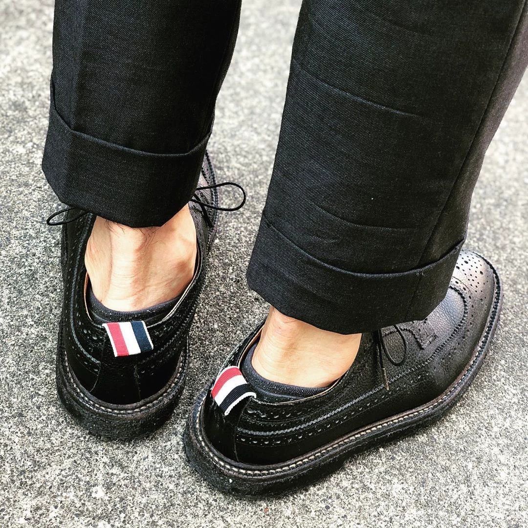 Thom Browne Thom Browne Classic Black Brogue Rubber Sole US9 Size US 9 / EU 42 - 9 Thumbnail