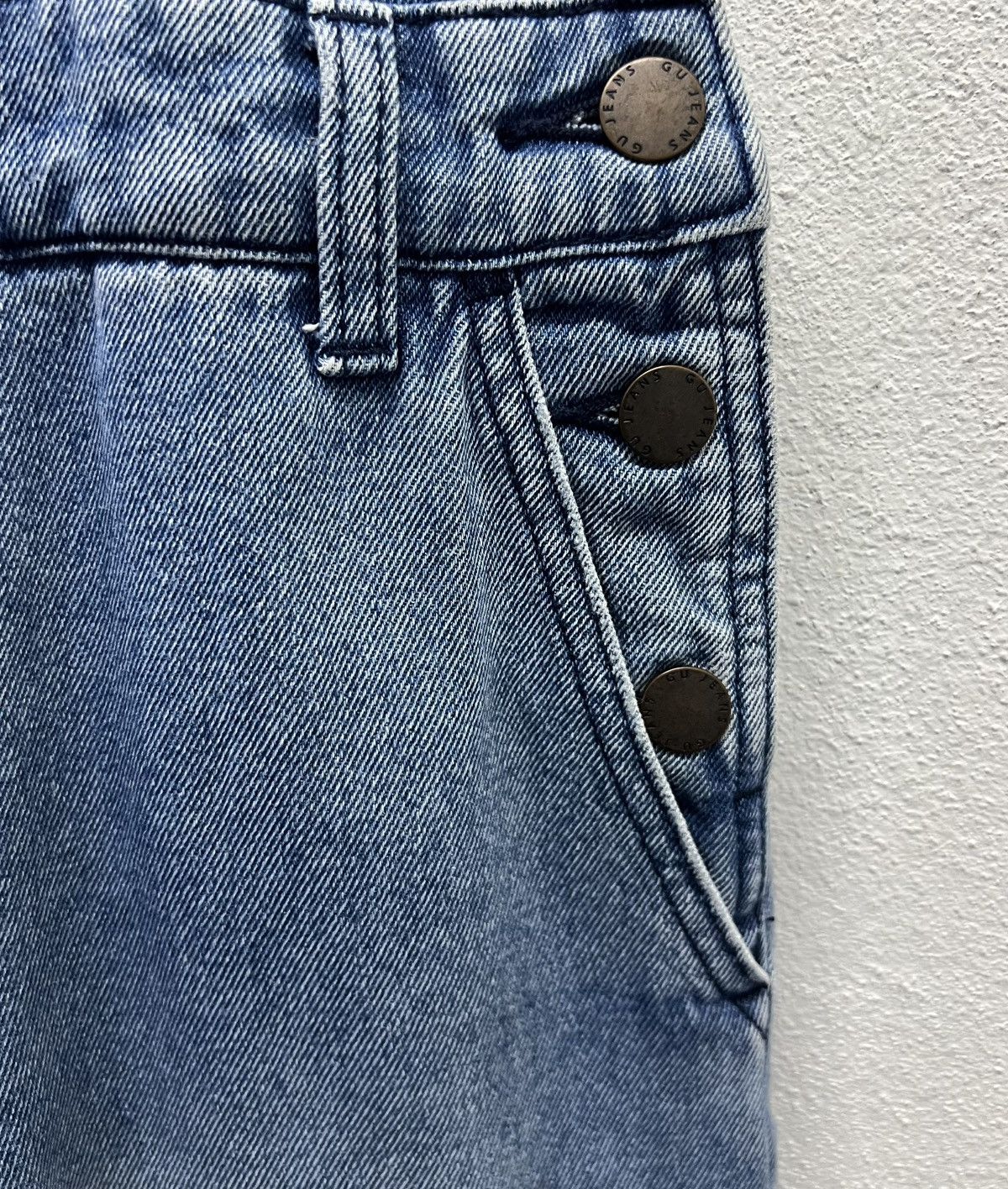 GU × Vintage GU Women’s Distressed Denim Overalls – Size M Size US 33 - 8 Thumbnail