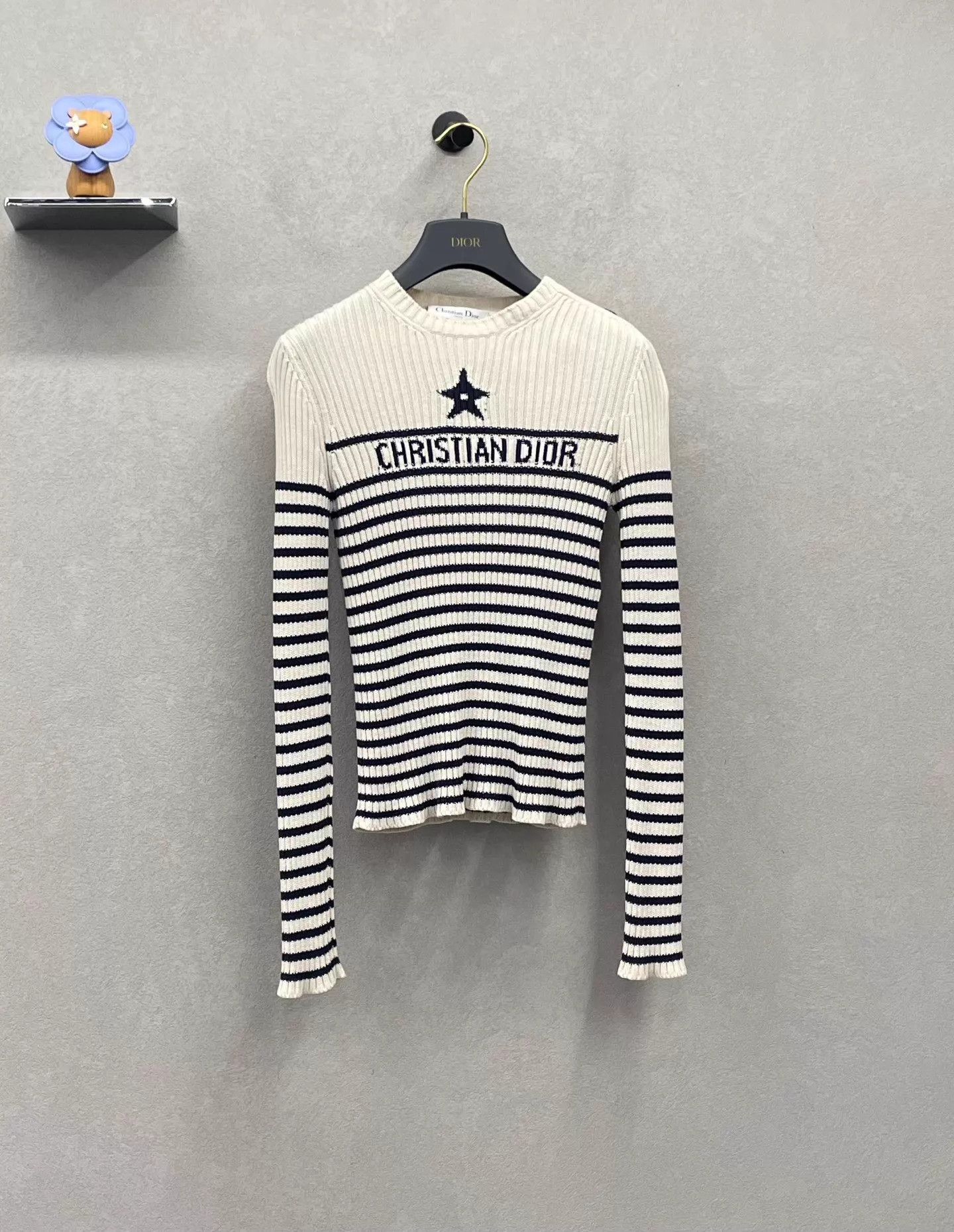 Dior Dior Striped Intarsia Crewneck Pullover Women's Size 36 Size XS / US 0-2 / IT 36-38 - 3 Thumbnail