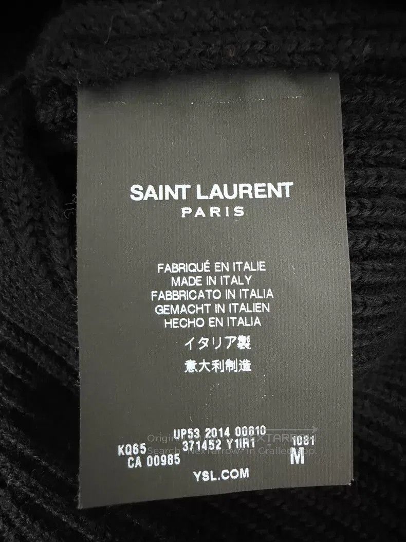 Saint Laurent Paris Saint Laurent Paris Studded Round Neck Black Knit Sweater Size US M / EU 48-50 / 2 - 6 Thumbnail
