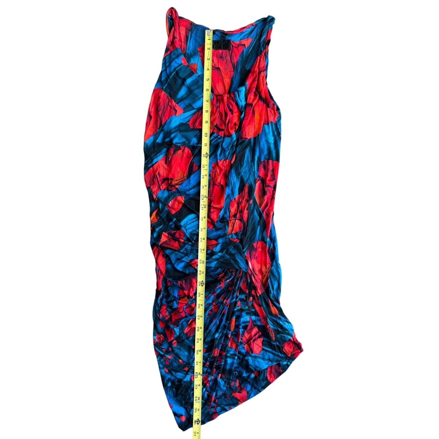 Peter Pilotto Peter Pilotto Abstract Asymmetrical Red/Blue Viscose Dress Size M / US 6-8 / IT 42-44 - 5 Thumbnail