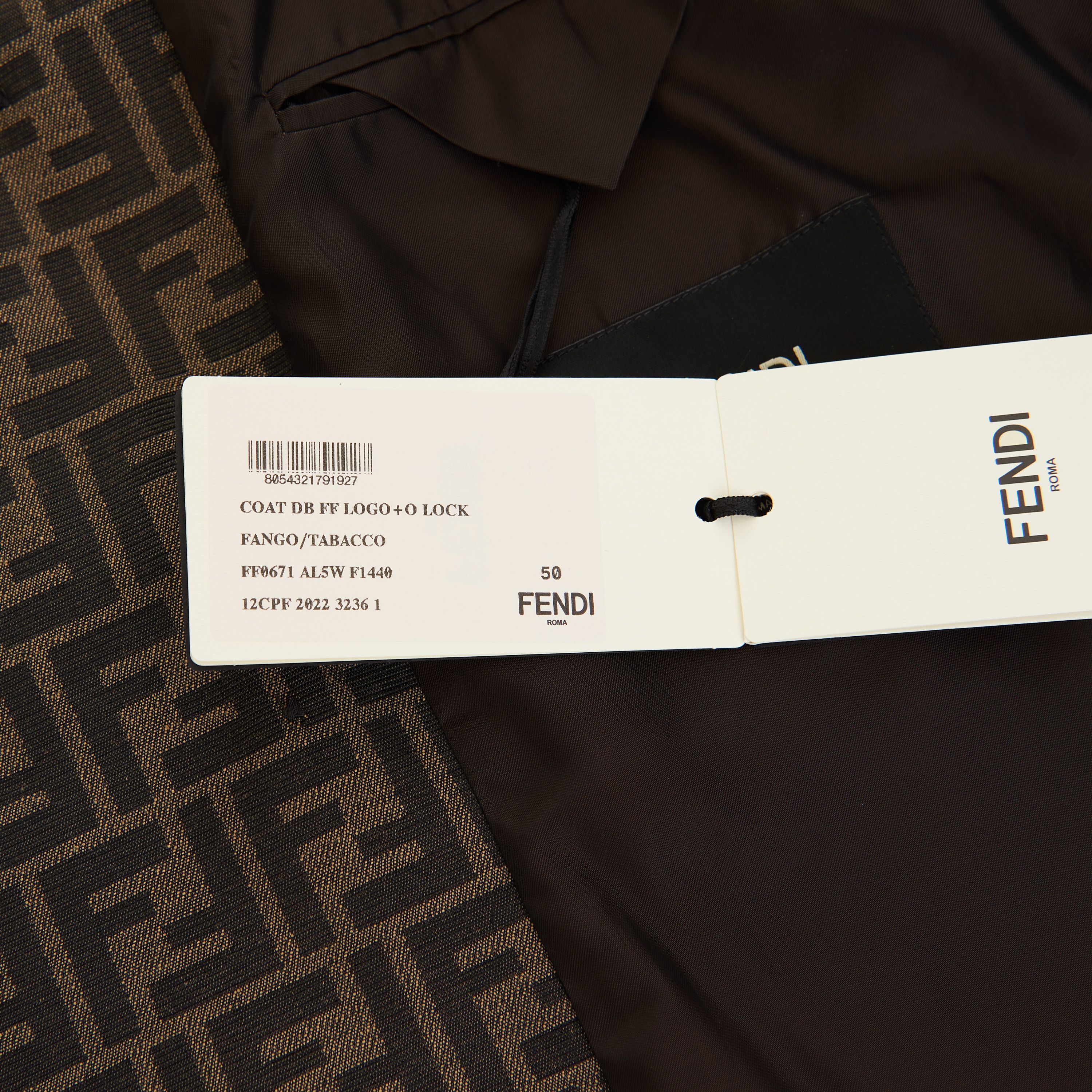 Fendi Double Breasted Trench Coat In Brown FF Jacquard Fabric Size US M / EU 48-50 / 2 - 13 Thumbnail