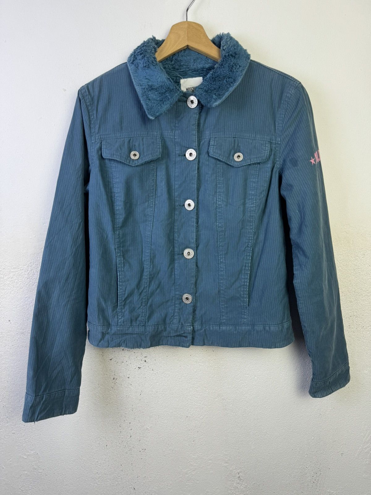Moschino Moschino Denim Fleece Jacket Size M / US 6-8 / IT 42-44 - 1 Thumbnail