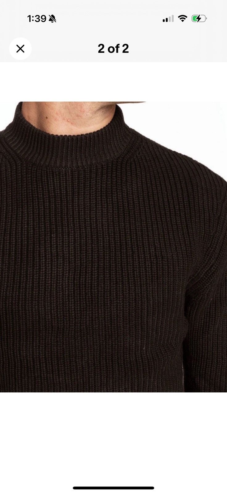 R13 R13 Mock Turtle Neck Long Sleeve Pullover New w/ Tags Size US L / EU 52-54 / 3 - 1 Thumbnail