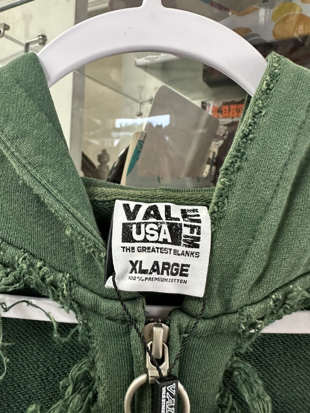 Vale Vale Distressed Zip Up (Green) Size US XL / EU 56 / 4 - 3 Thumbnail