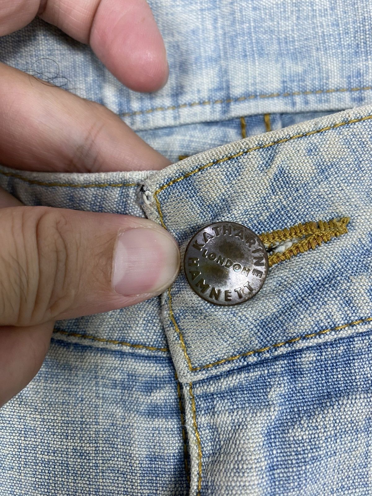 Katharine Hamnett London Rare‼️ Katharine Hamnett London Distressed Jeans Made Japan Size 34" / US 12 / IT 48 - 6 Thumbnail