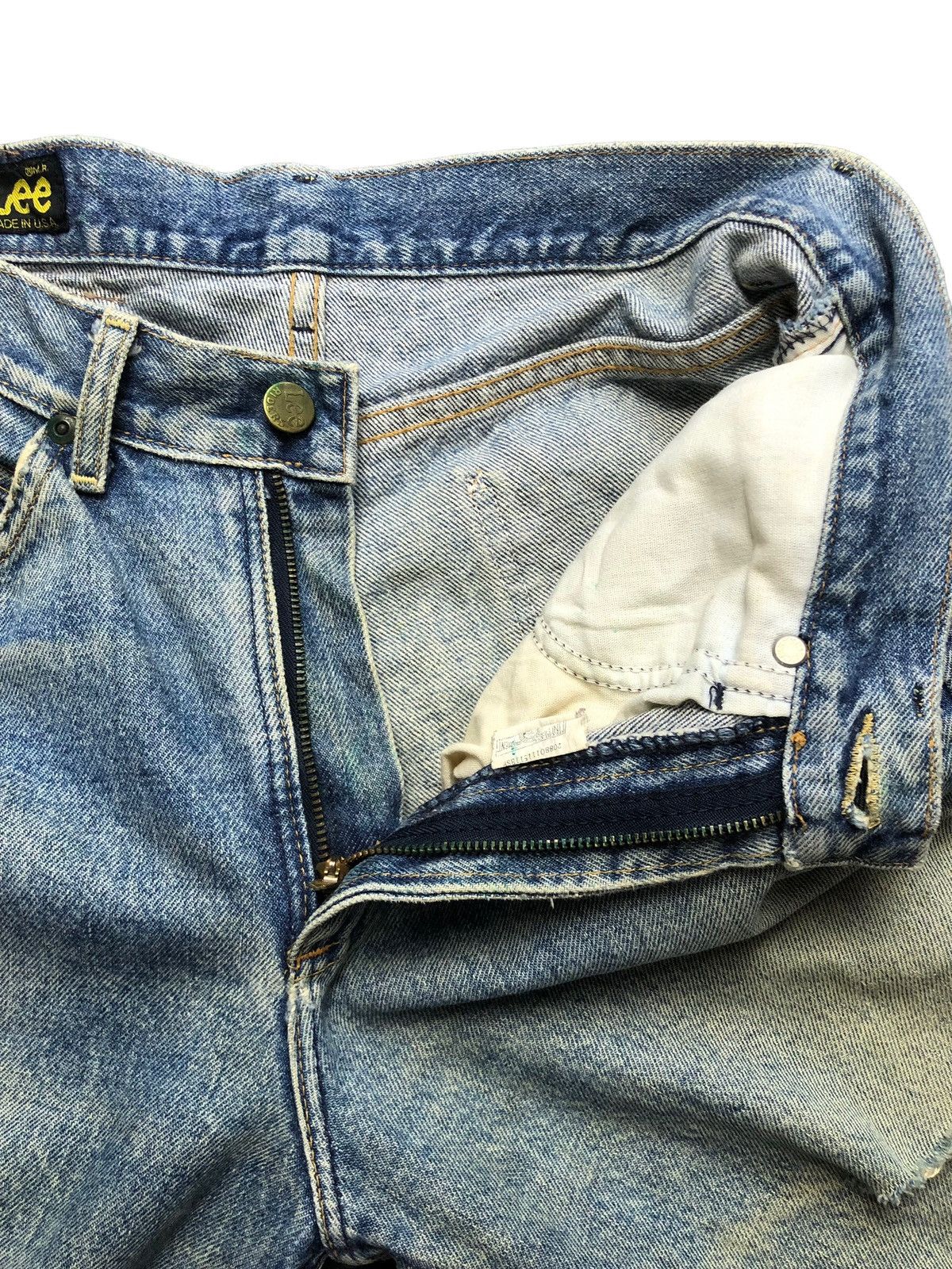 If Six Was Nine × Le Grande Bleu (L.G.B.) × Lee Vintage Lee Riders Distressed Jeans Made in USA Size US 30 / EU 46 - 8 Thumbnail
